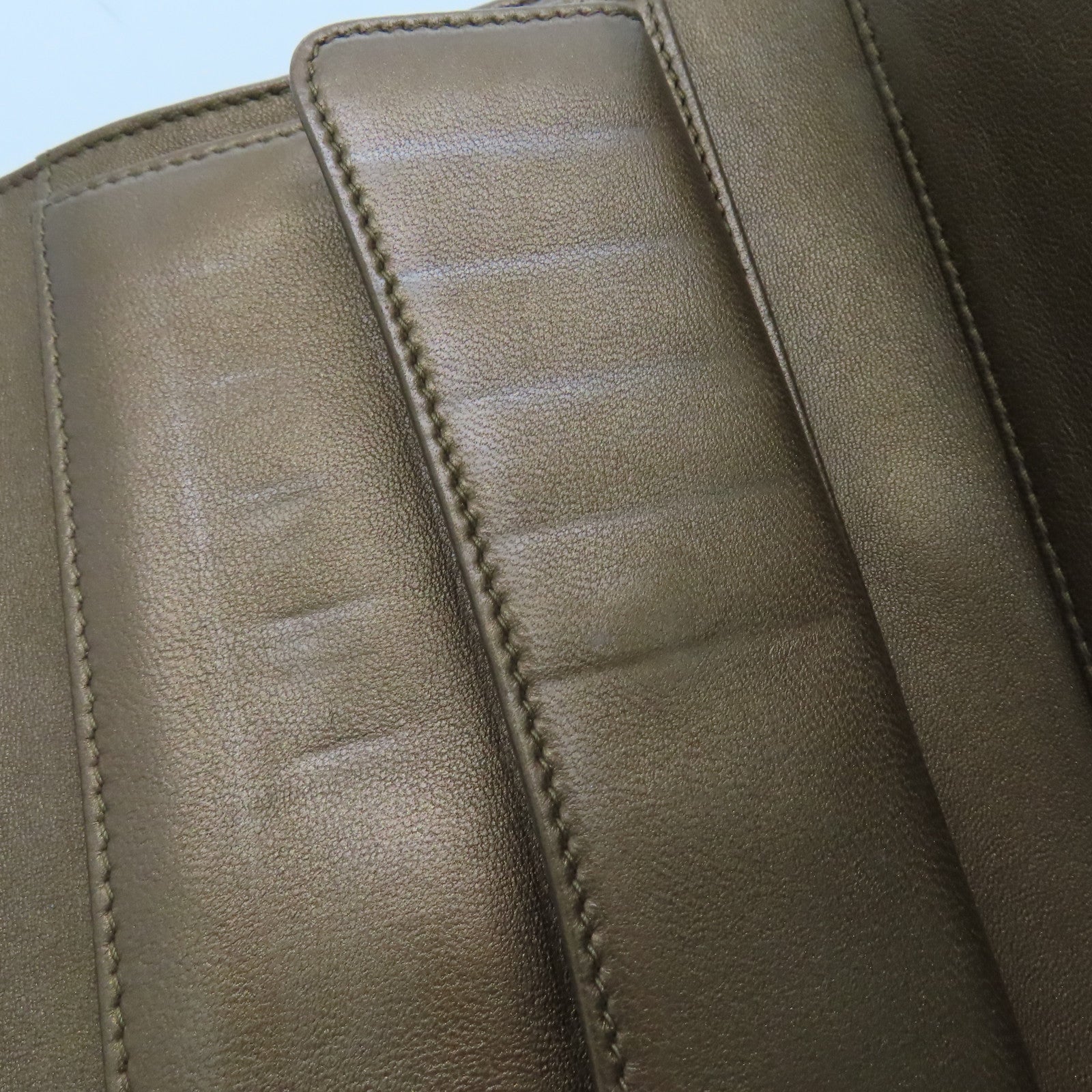 CHANEL 菱格牛皮皮革Long Wallet銀扣長錢包啡色