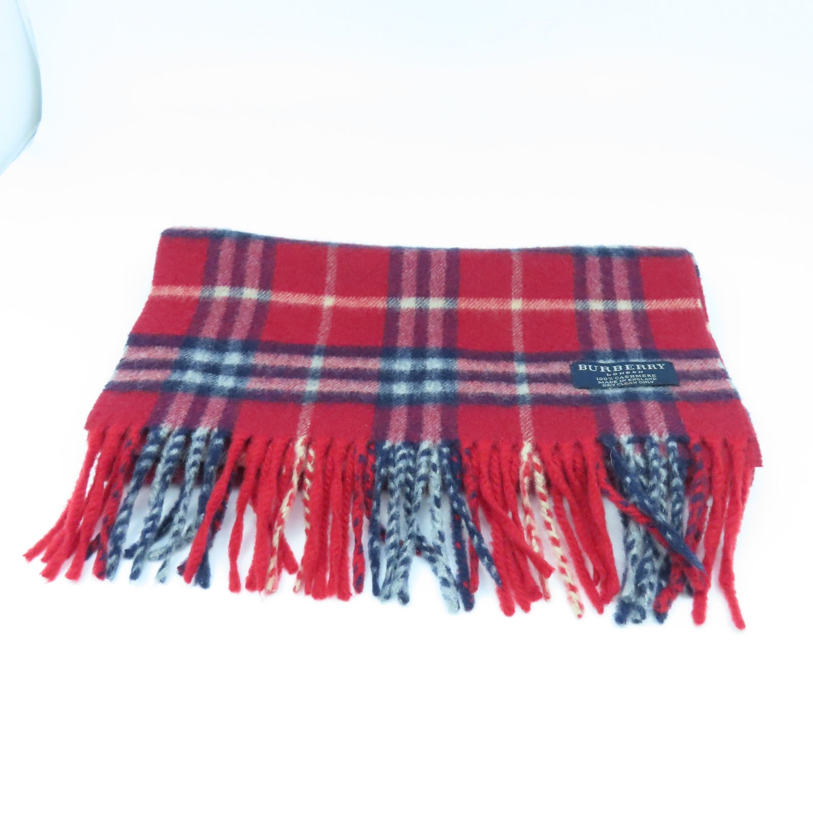 BURBERRY 【激減優惠】羊絨Cashmere Scarf 圍巾紅色