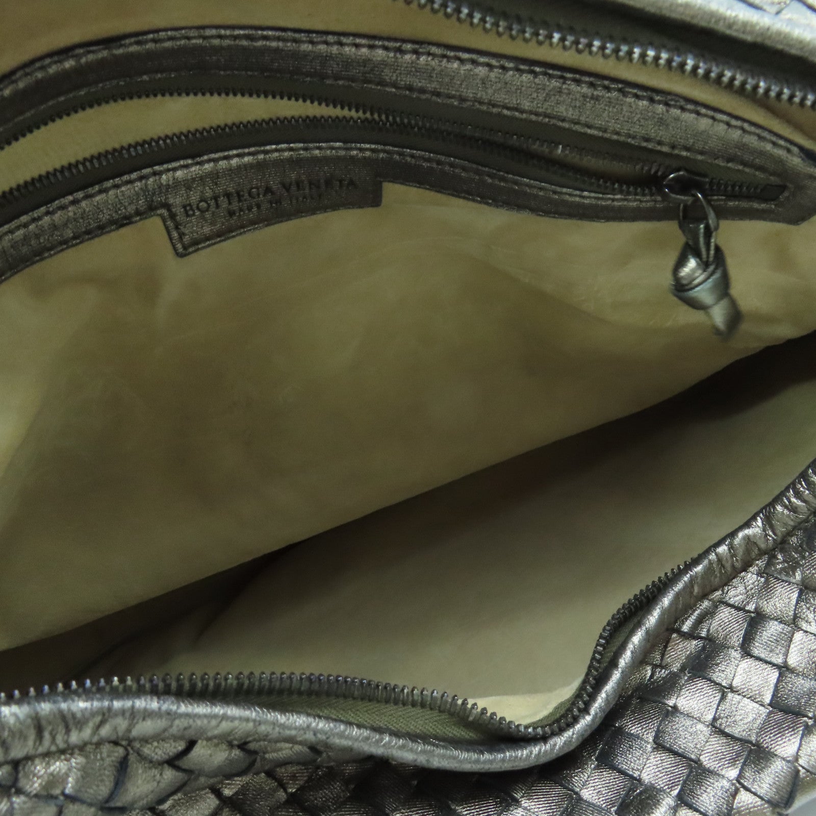 BOTTEGA VENETA Textured Leather Shoulder Bag Brown