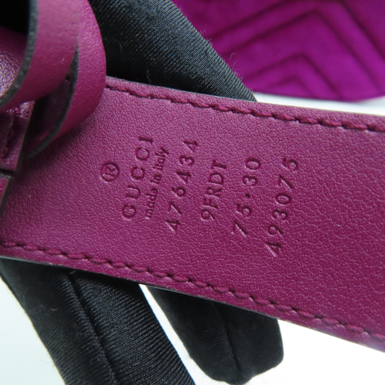 GUCCI 斜紋Velvet Waist Bag金扣腰包紫色