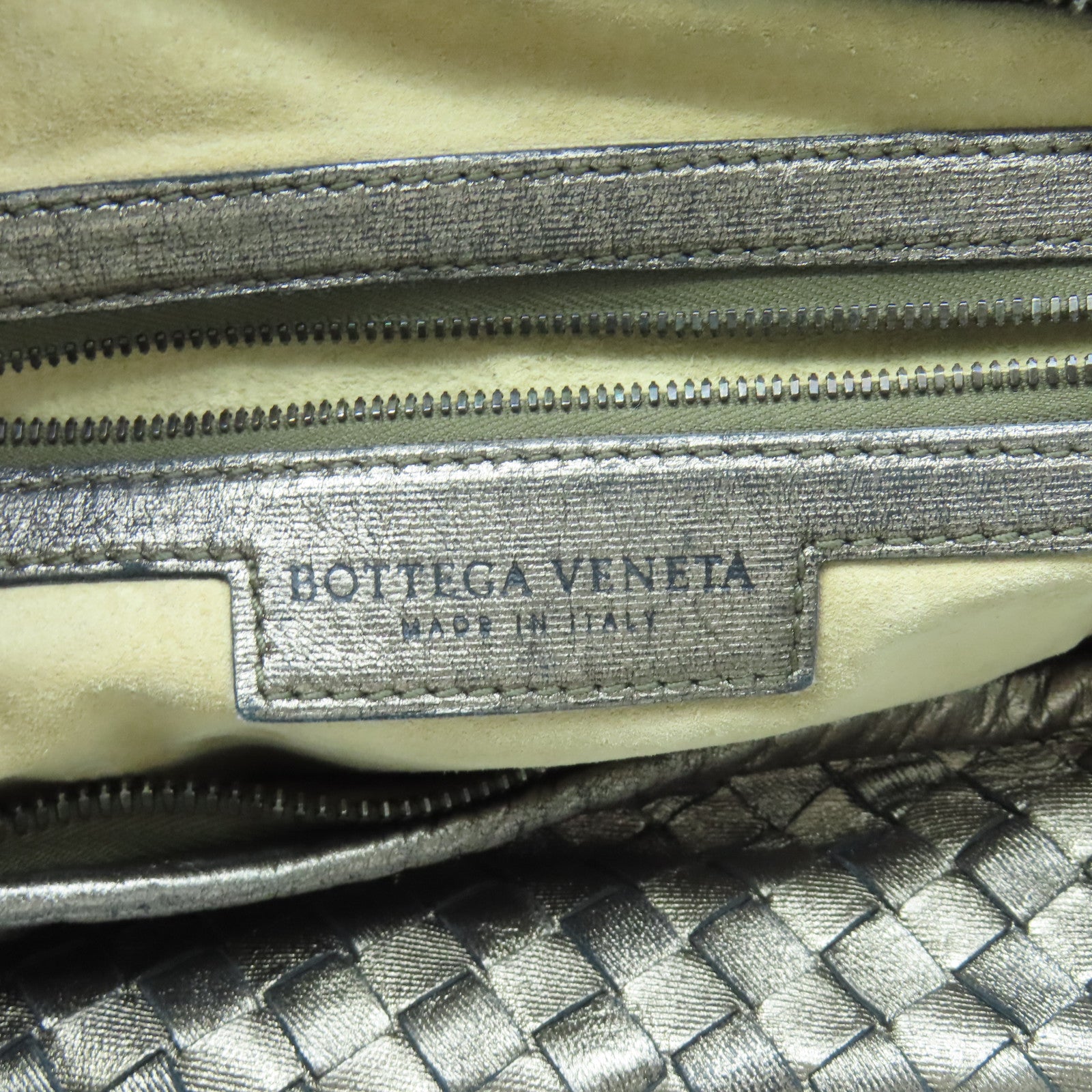 BOTTEGA VENETA Textured Leather Shoulder Bag Brown
