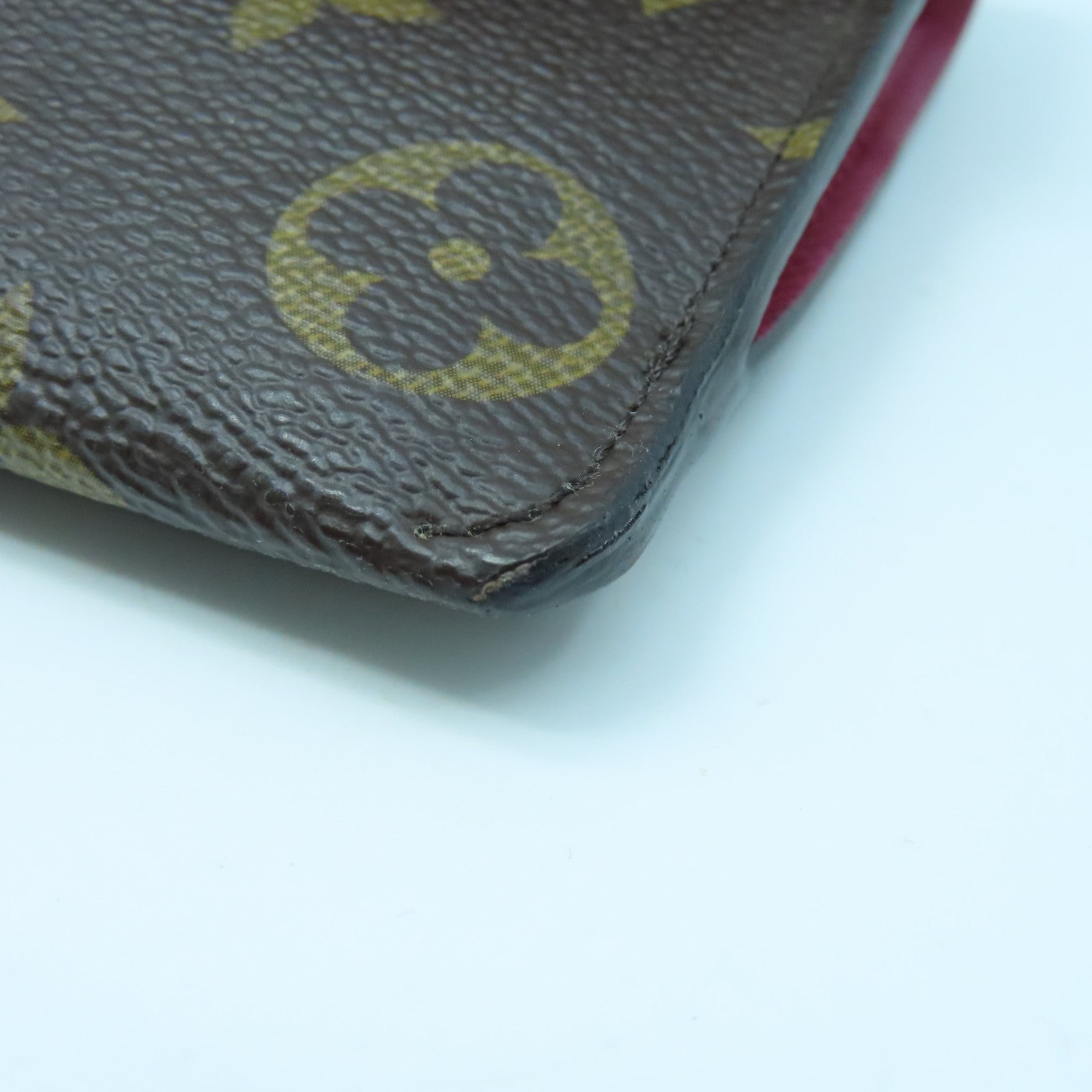 LOUIS VUITTON Monogram Long wallet金扣長錢包啡色/紫色