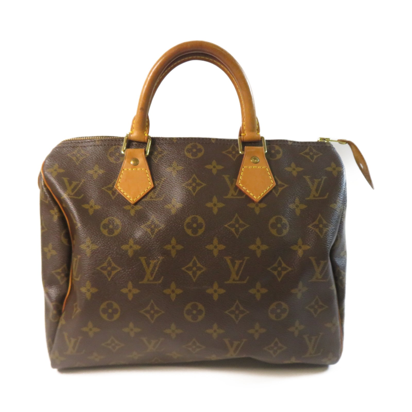 LOUIS VUITTON Monogram Speedy 30金扣手挽袋啡色