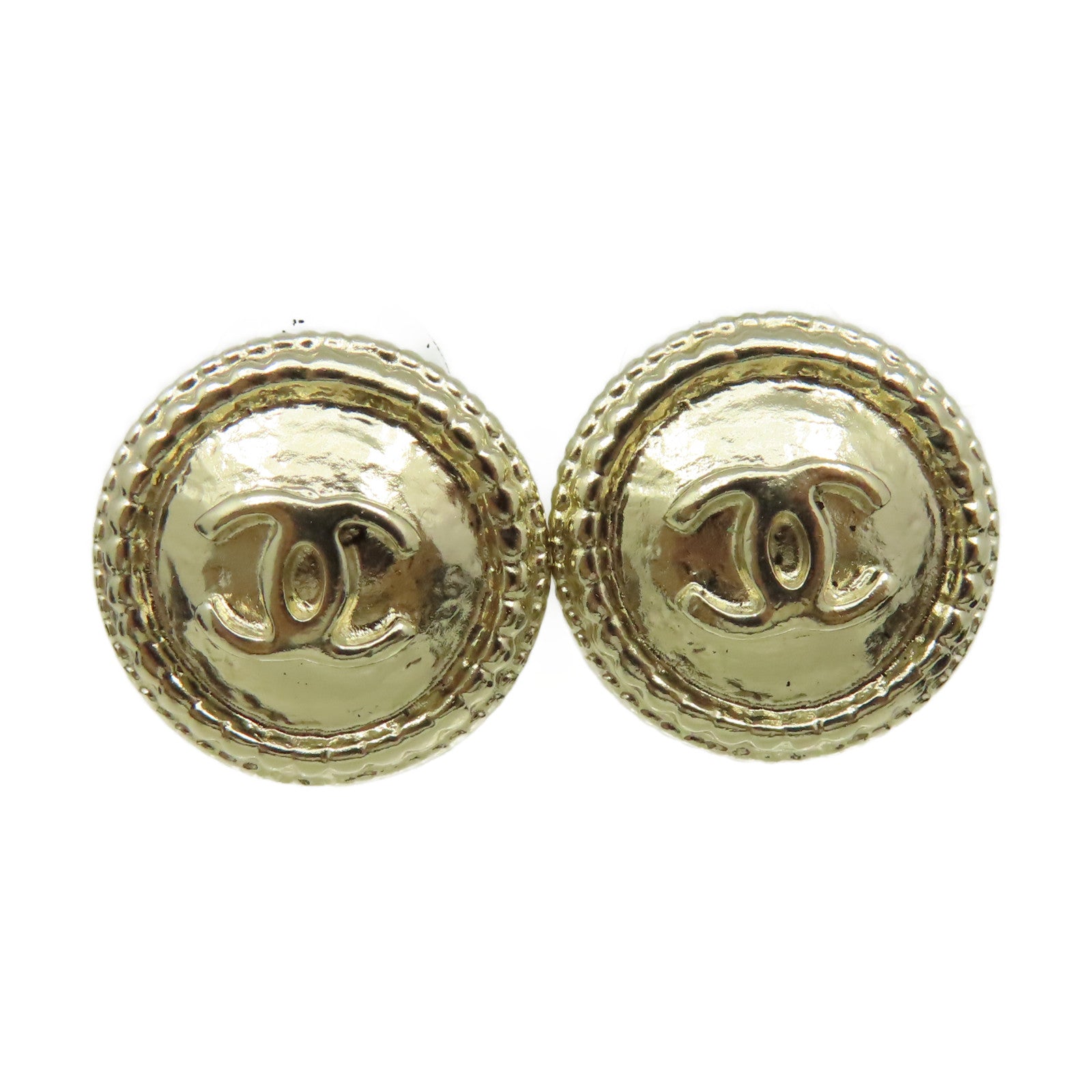 CHANEL 金屬CC Earrings耳環金色