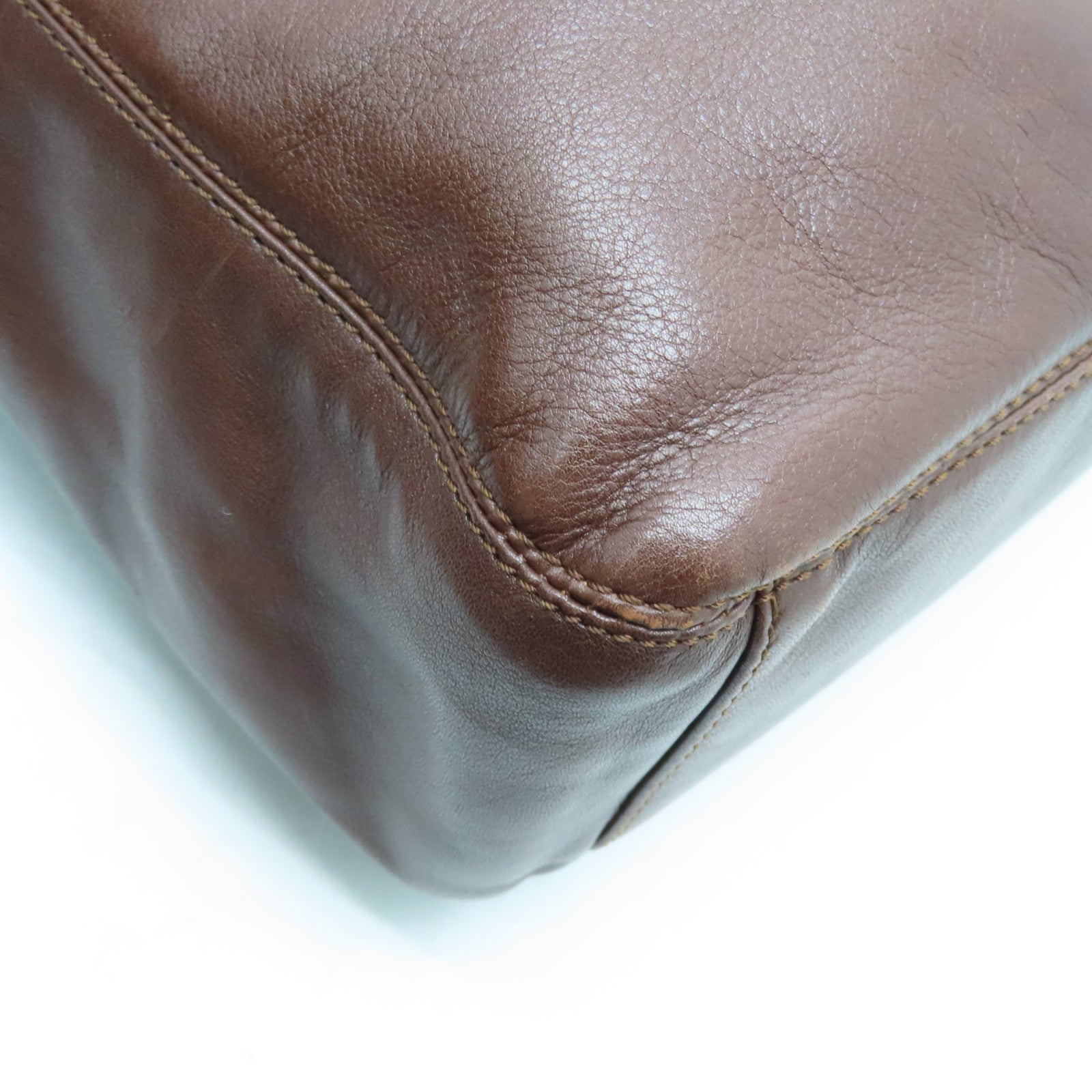 CHANEL sheepskin leather Shoulder Bag gold buckle shoulder bag brown