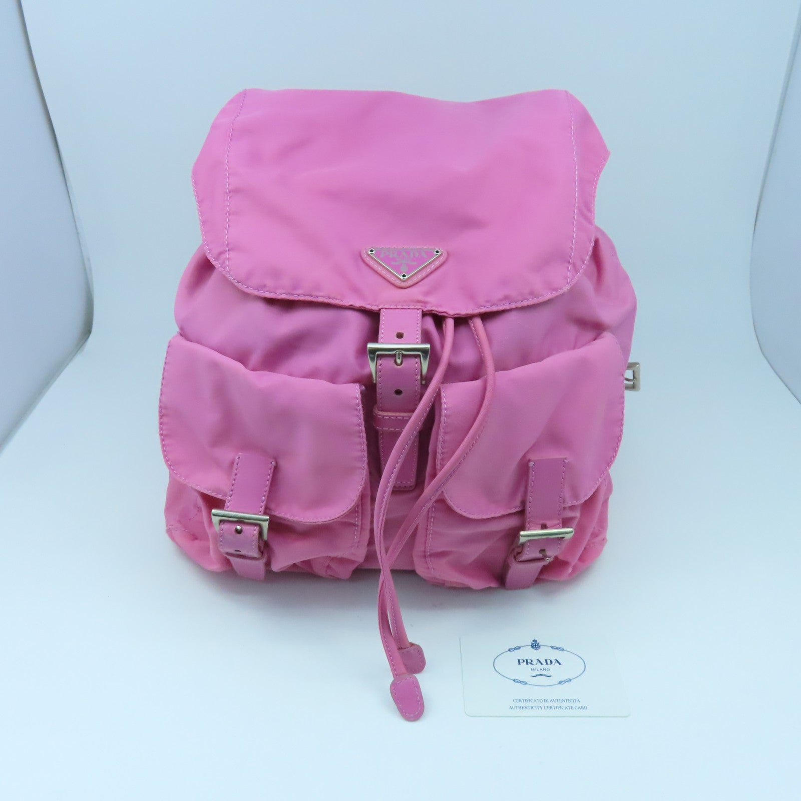 PRADA 尼龍Backpack SHW背包粉紅色