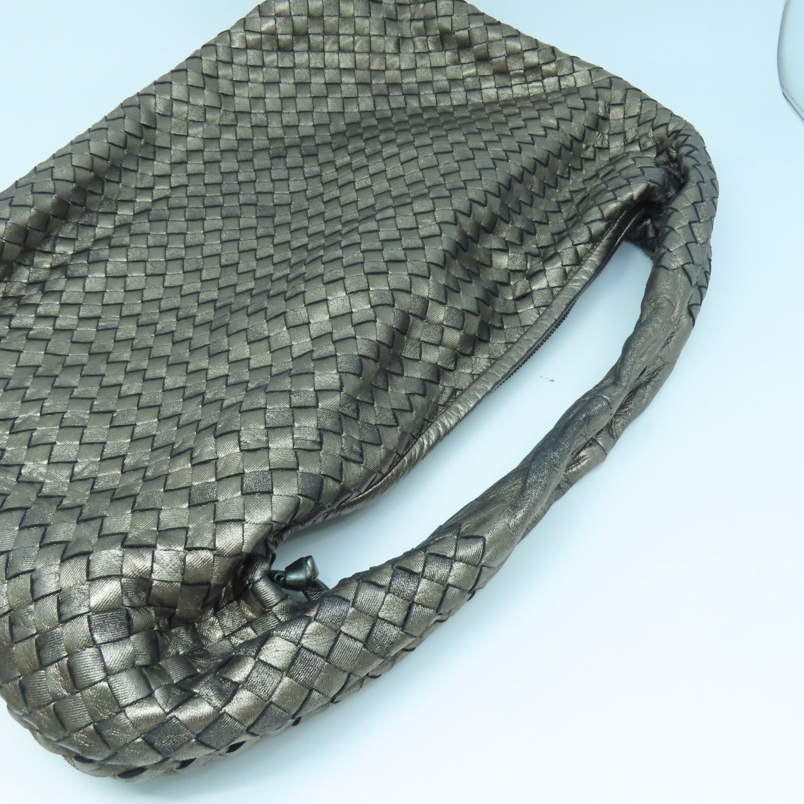 BOTTEGA VENETA Textured Leather Shoulder Bag Brown