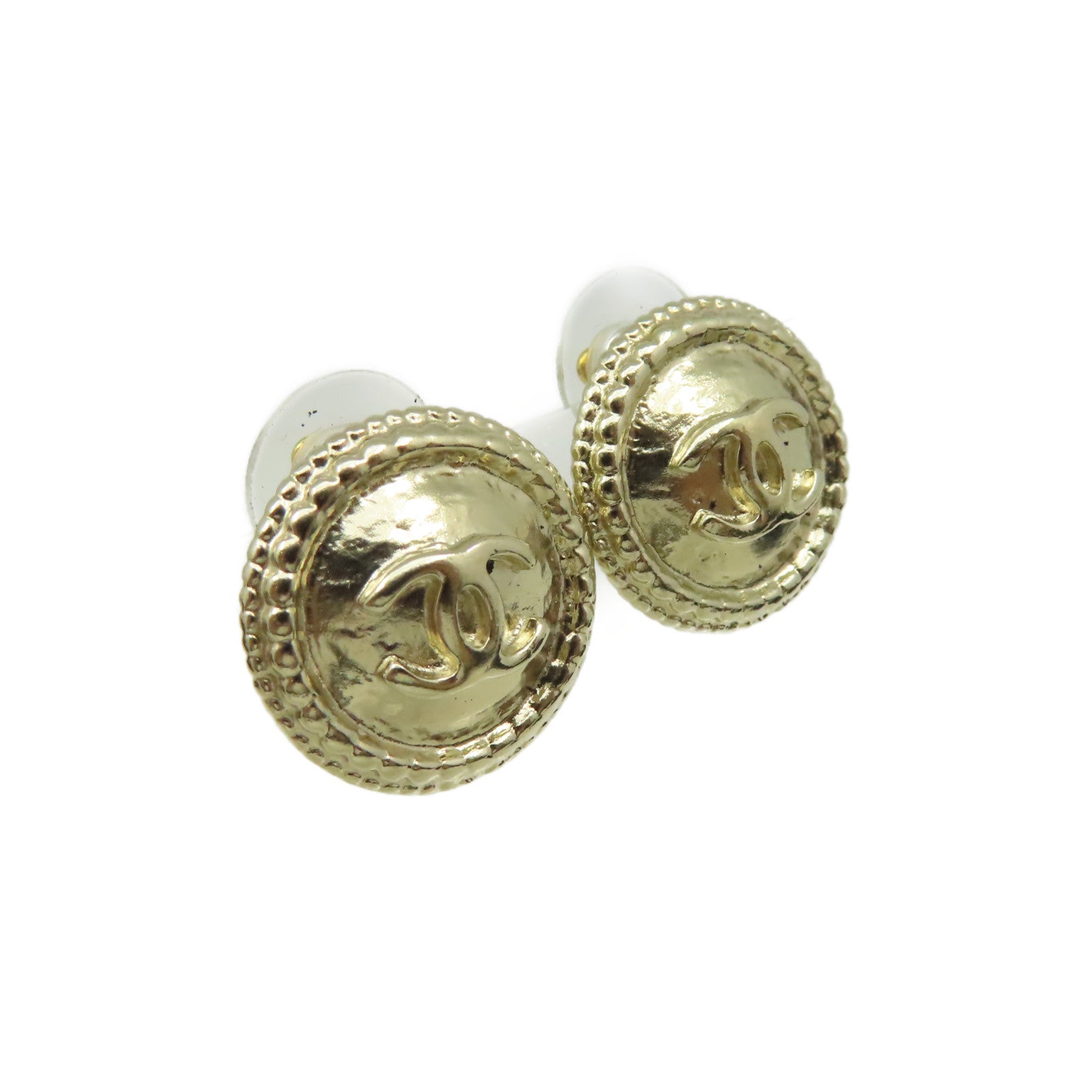 CHANEL 金屬CC Earrings耳環金色