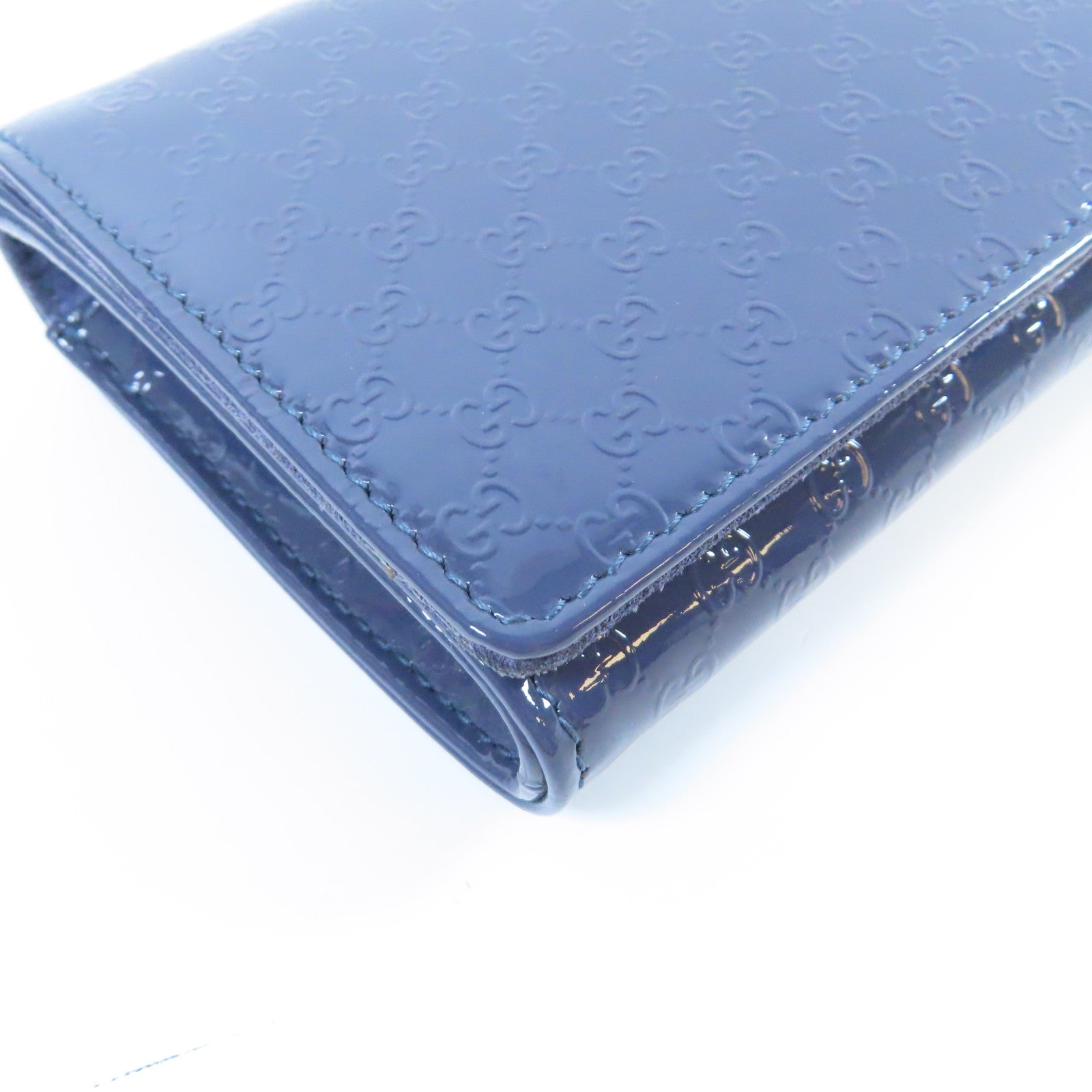 GUCCI 漆皮皮革Clutch金扣手拿包紫色