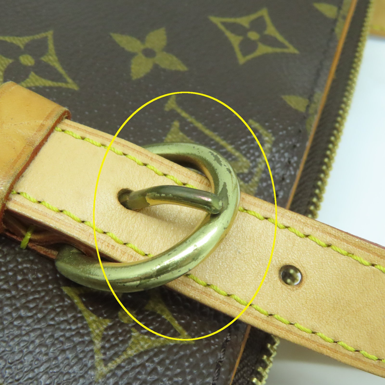 LOUIS VUITTON Monogram Popincort Haut金扣肩背袋啡色