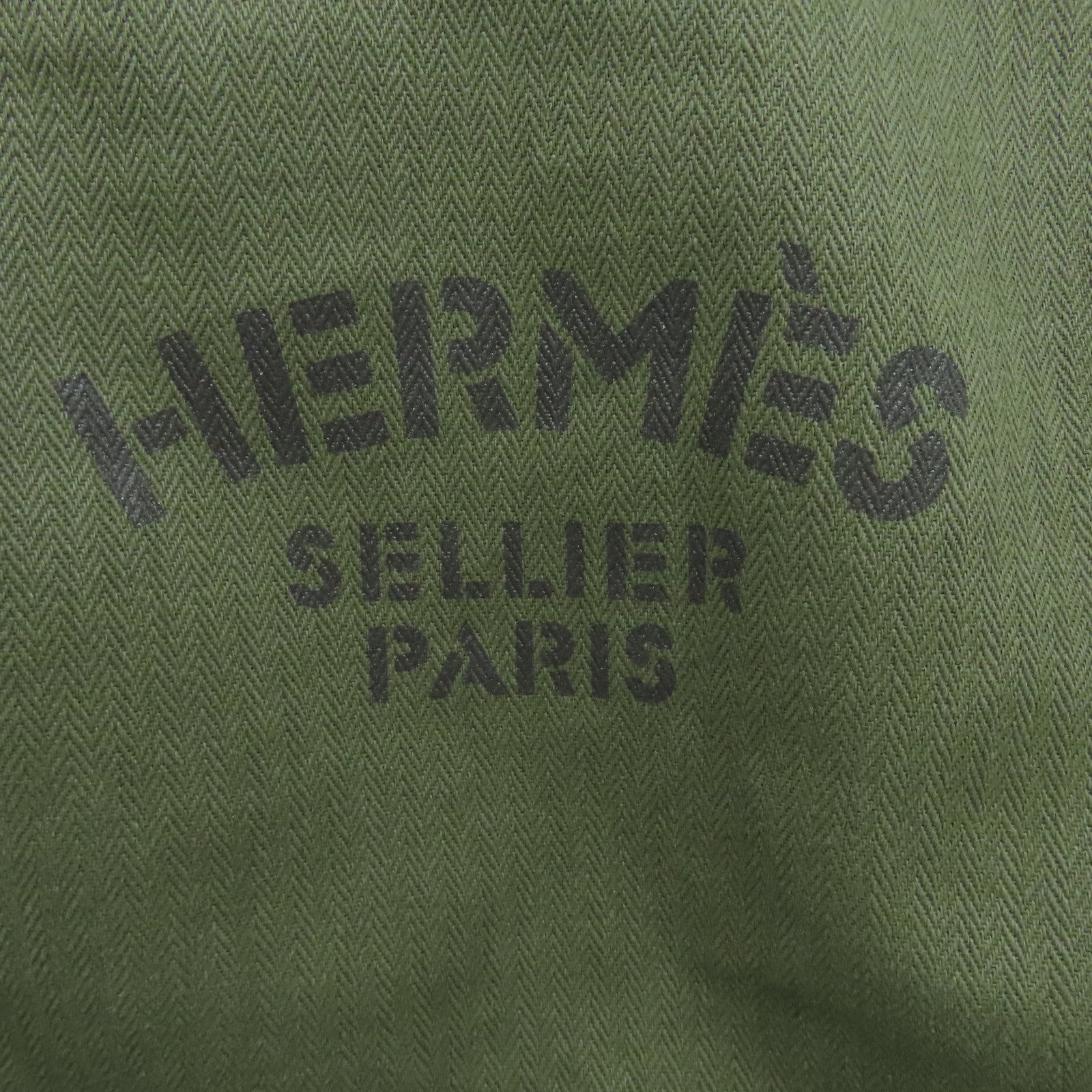 HERMES 帆布Aline Backpck銀扣背包綠色