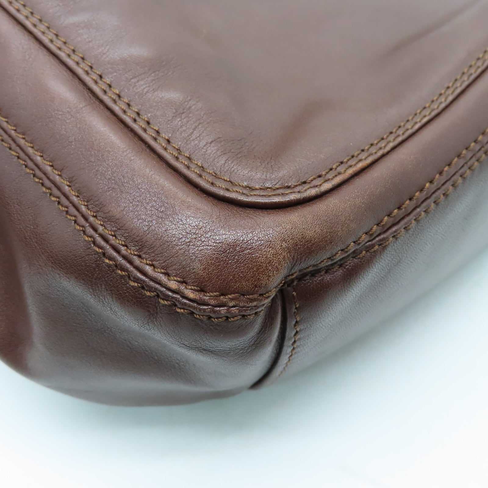 CHANEL sheepskin leather Shoulder Bag gold buckle shoulder bag brown