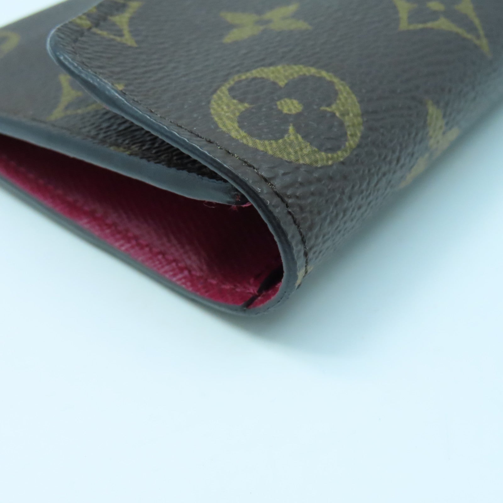 LOUIS VUITTON Monogram Long wallet金扣長錢包啡色/紫色