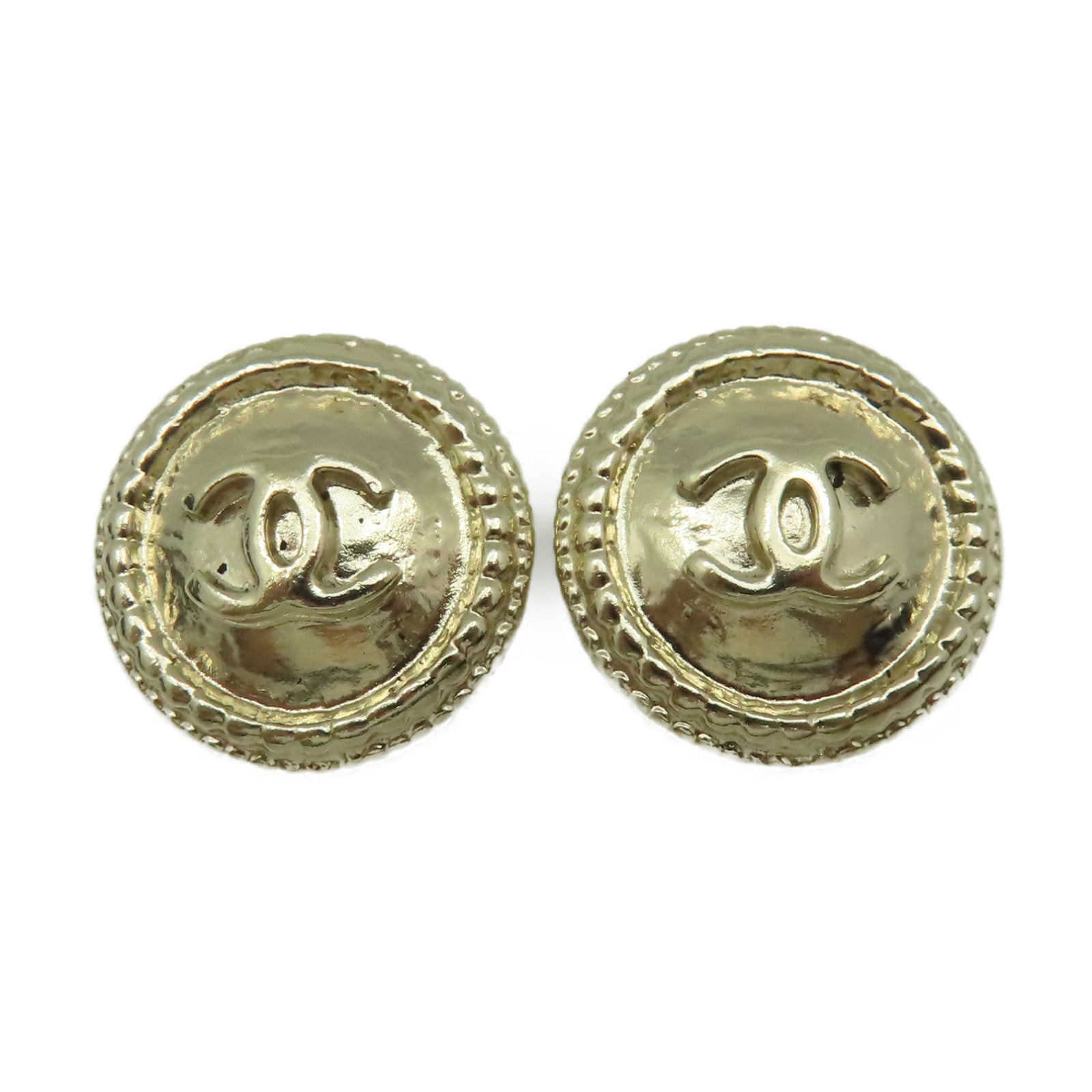 CHANEL 金屬CC Earrings耳環金色