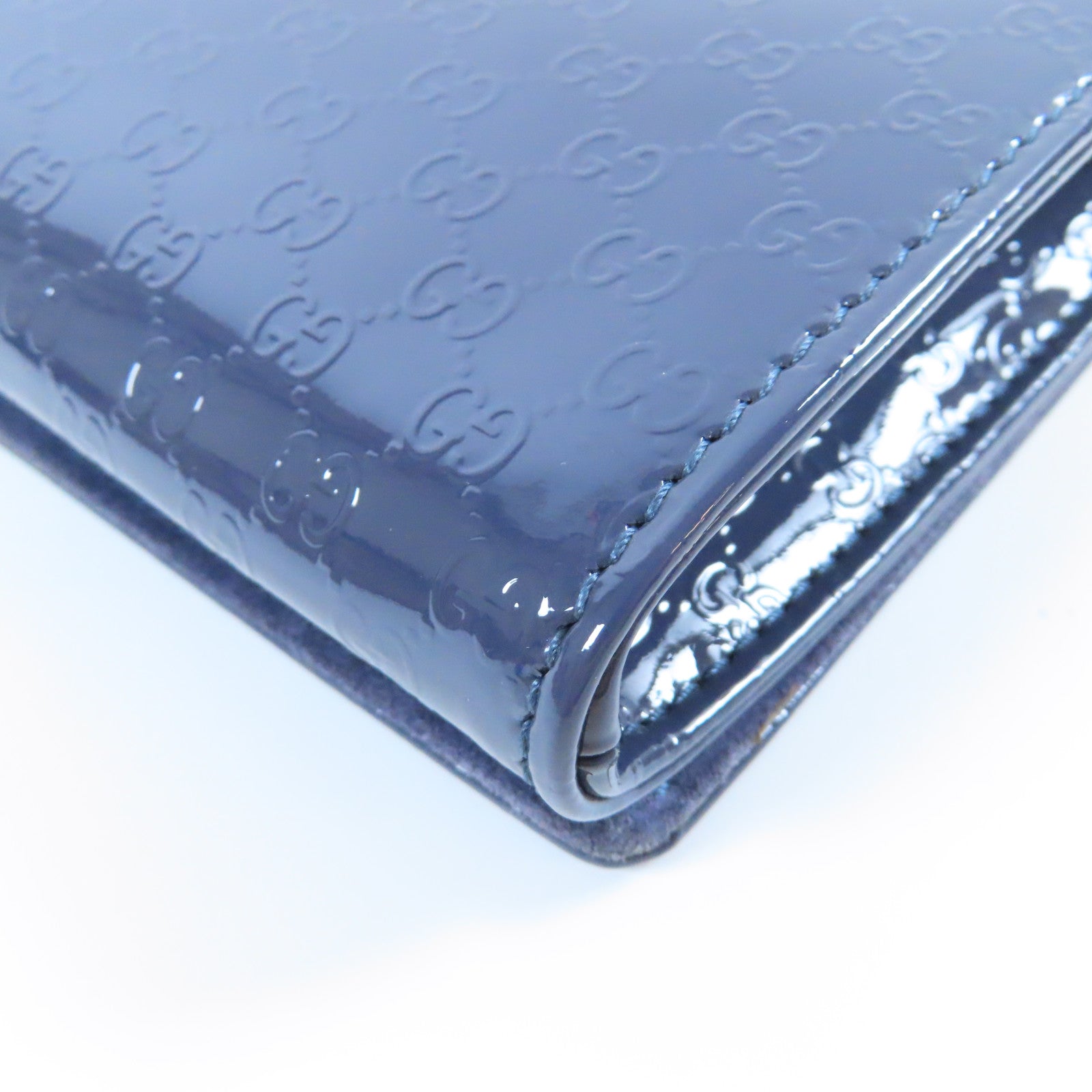 GUCCI 漆皮皮革Clutch金扣手拿包紫色