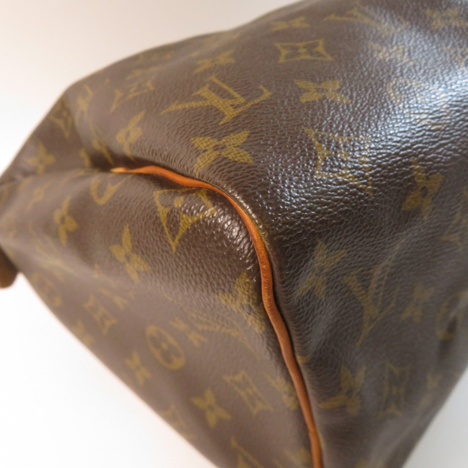 LOUIS VUITTON Monogram Speedy 30金扣手挽袋啡色