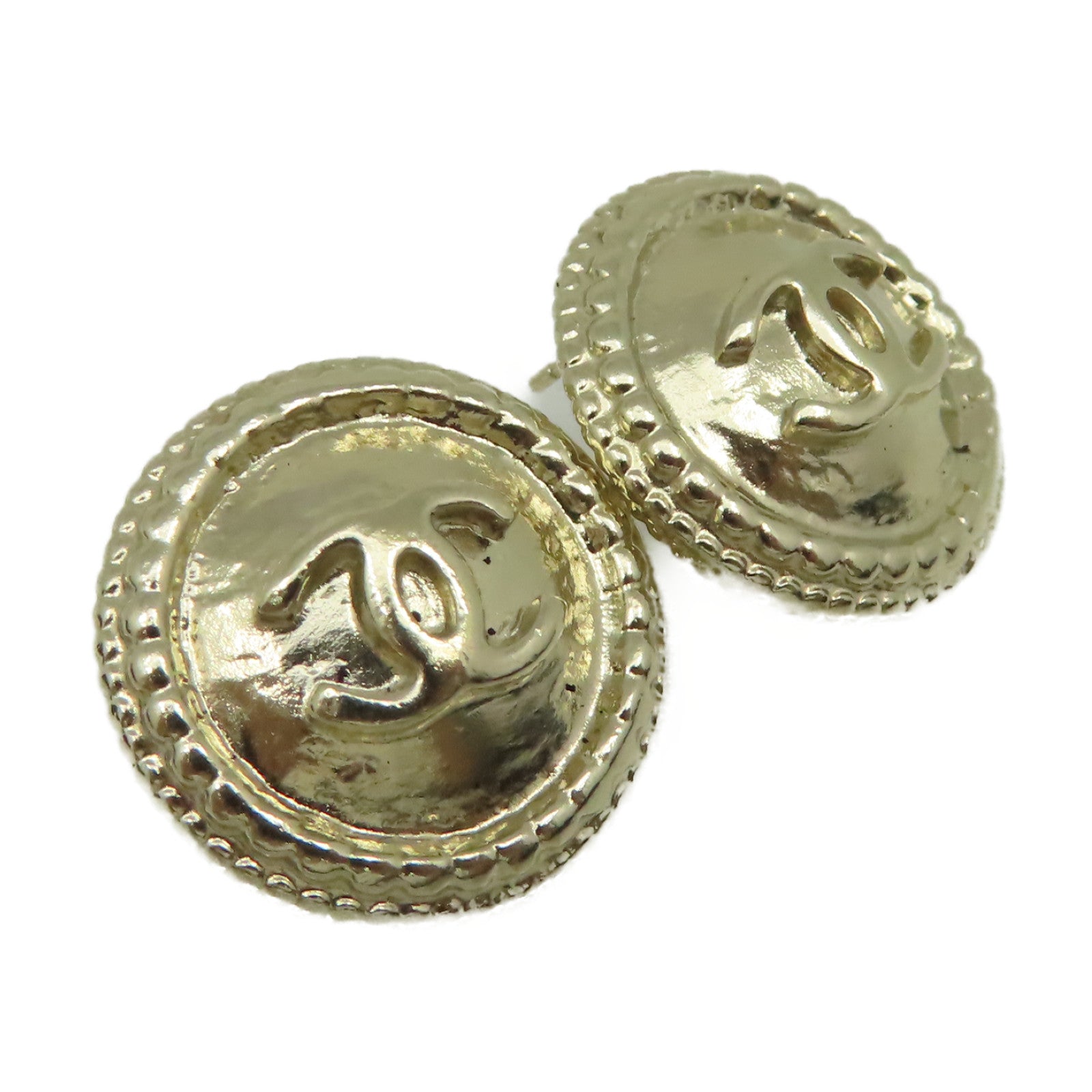 CHANEL 金屬CC Earrings耳環金色