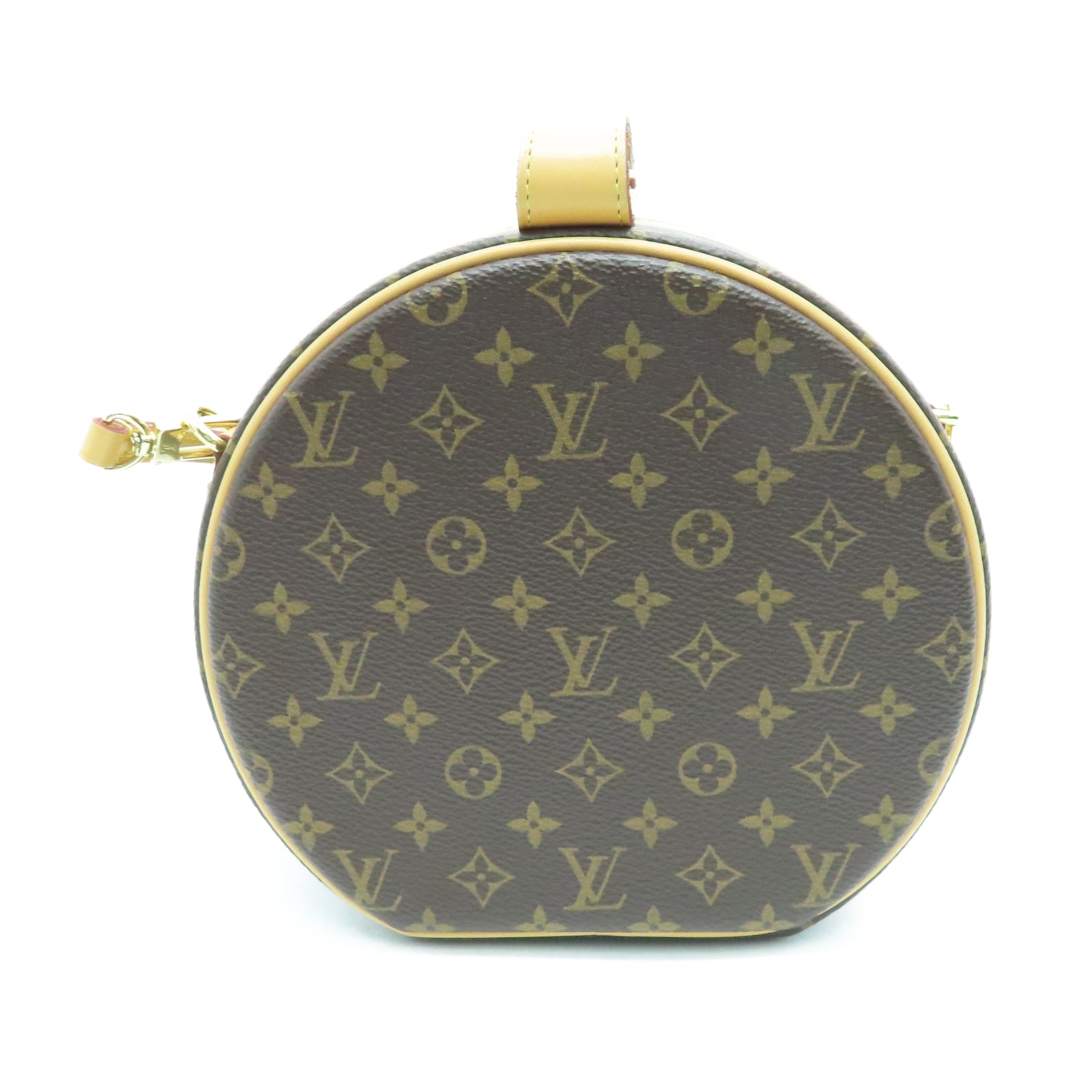 LOUIS VUITTON Monogram Petite Boite Chapau金扣肩背袋棕色