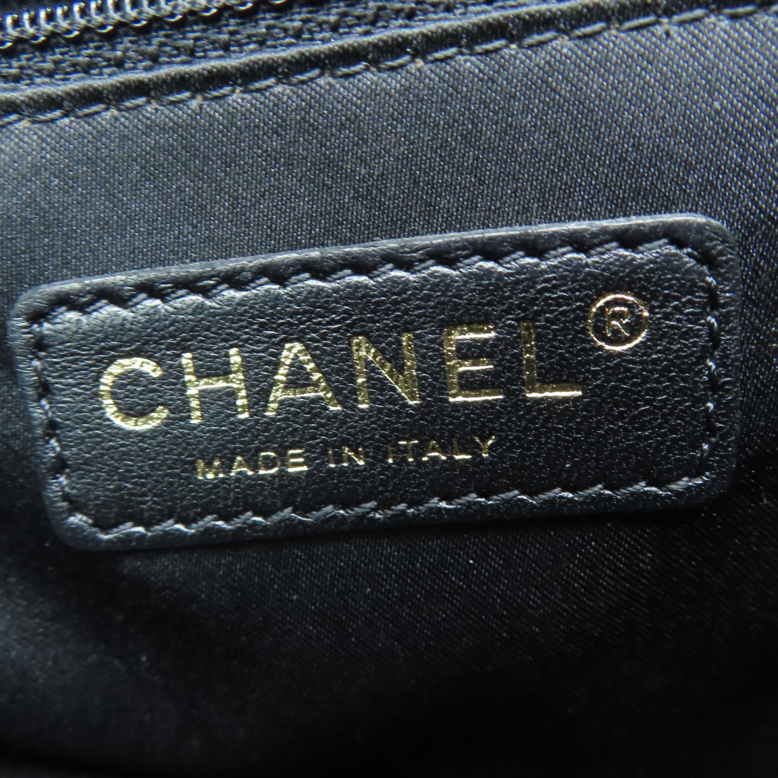 CHANEL 菱格Caviar皮革GST金扣链带肩背袋黑色