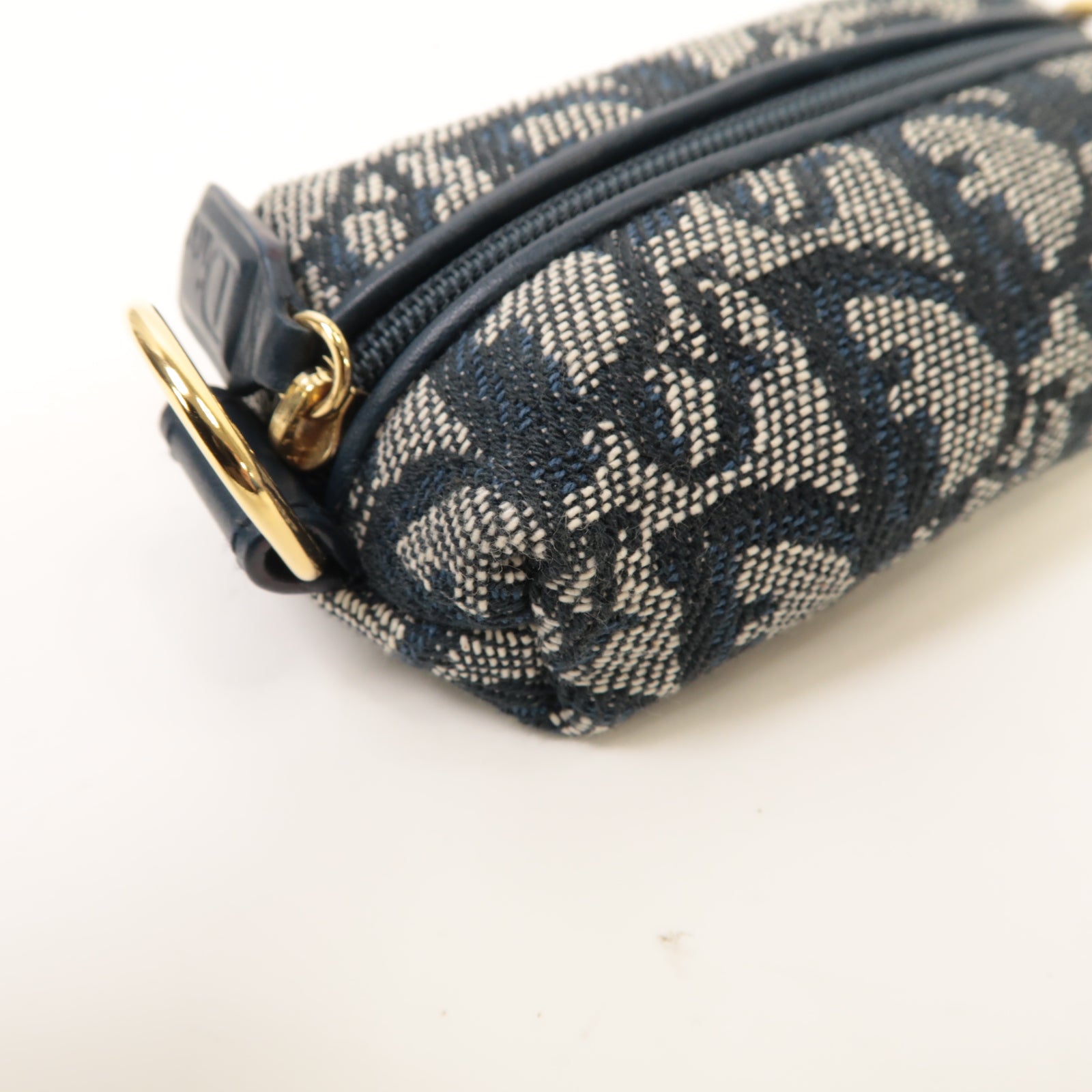 Dior 帆布Coin Case金扣零錢包藍色