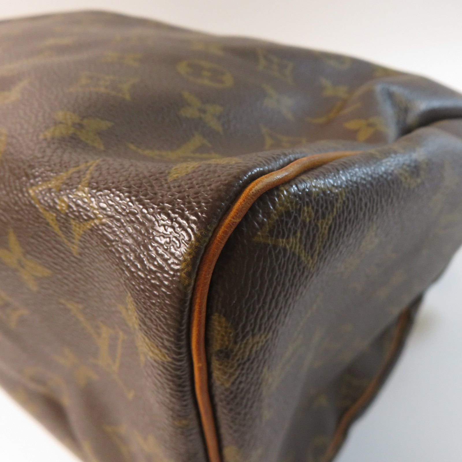 LOUIS VUITTON Monogram Speedy 30金扣手挽袋啡色