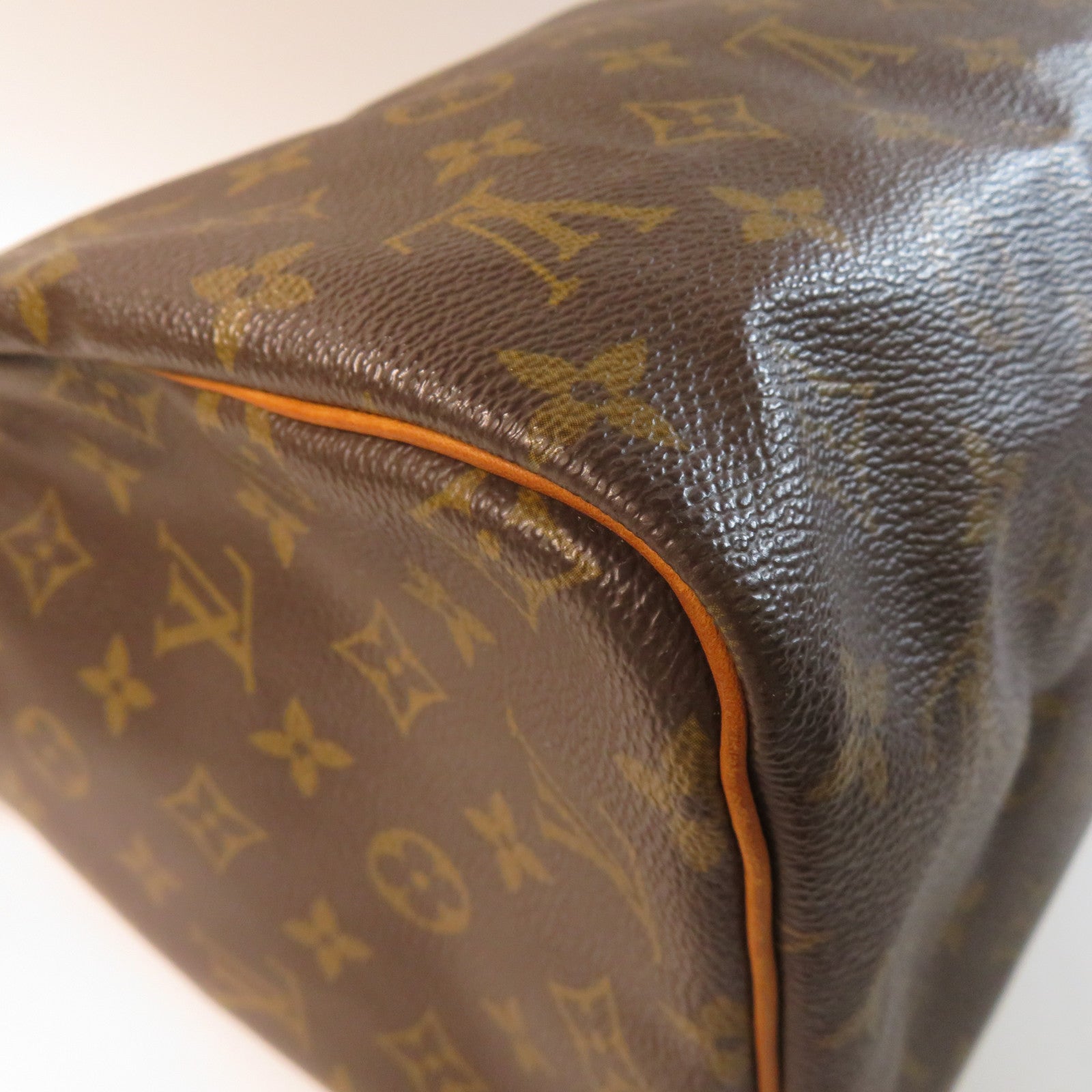 LOUIS VUITTON Monogram Speedy 30金扣手挽袋啡色