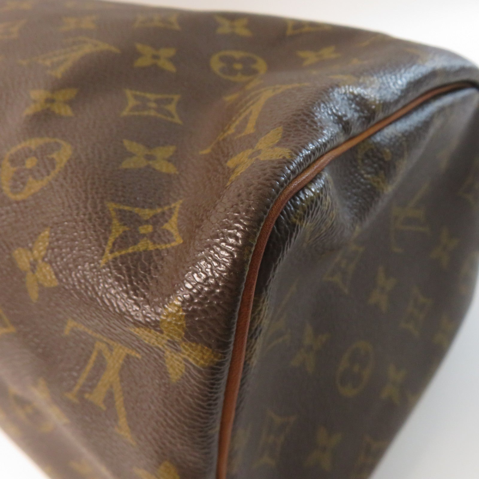 LOUIS VUITTON Monogram Speedy 30金扣手挽袋啡色