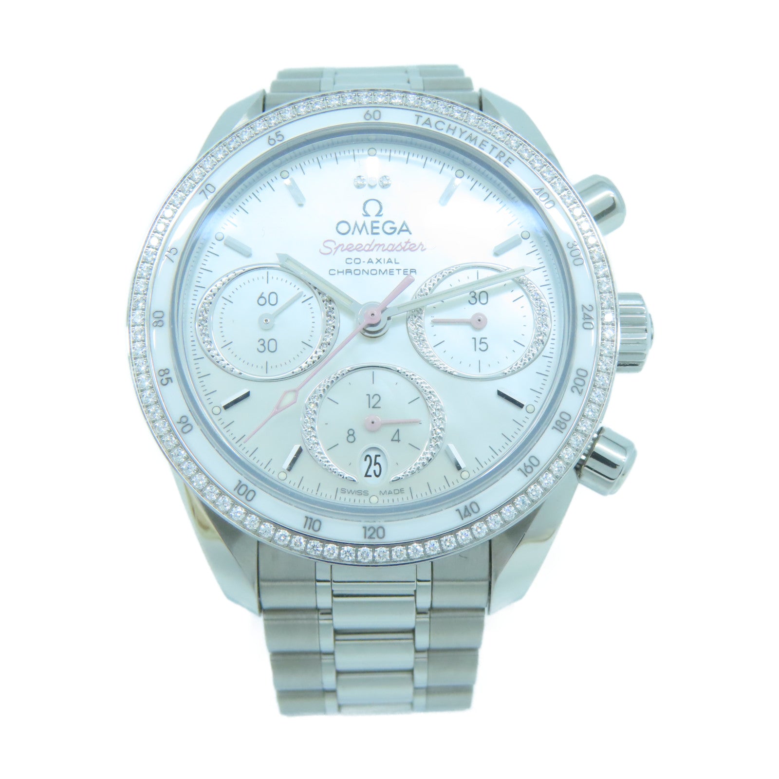 OMEGA 不鏽鋼Speedmaster手錶白色#14.5cm