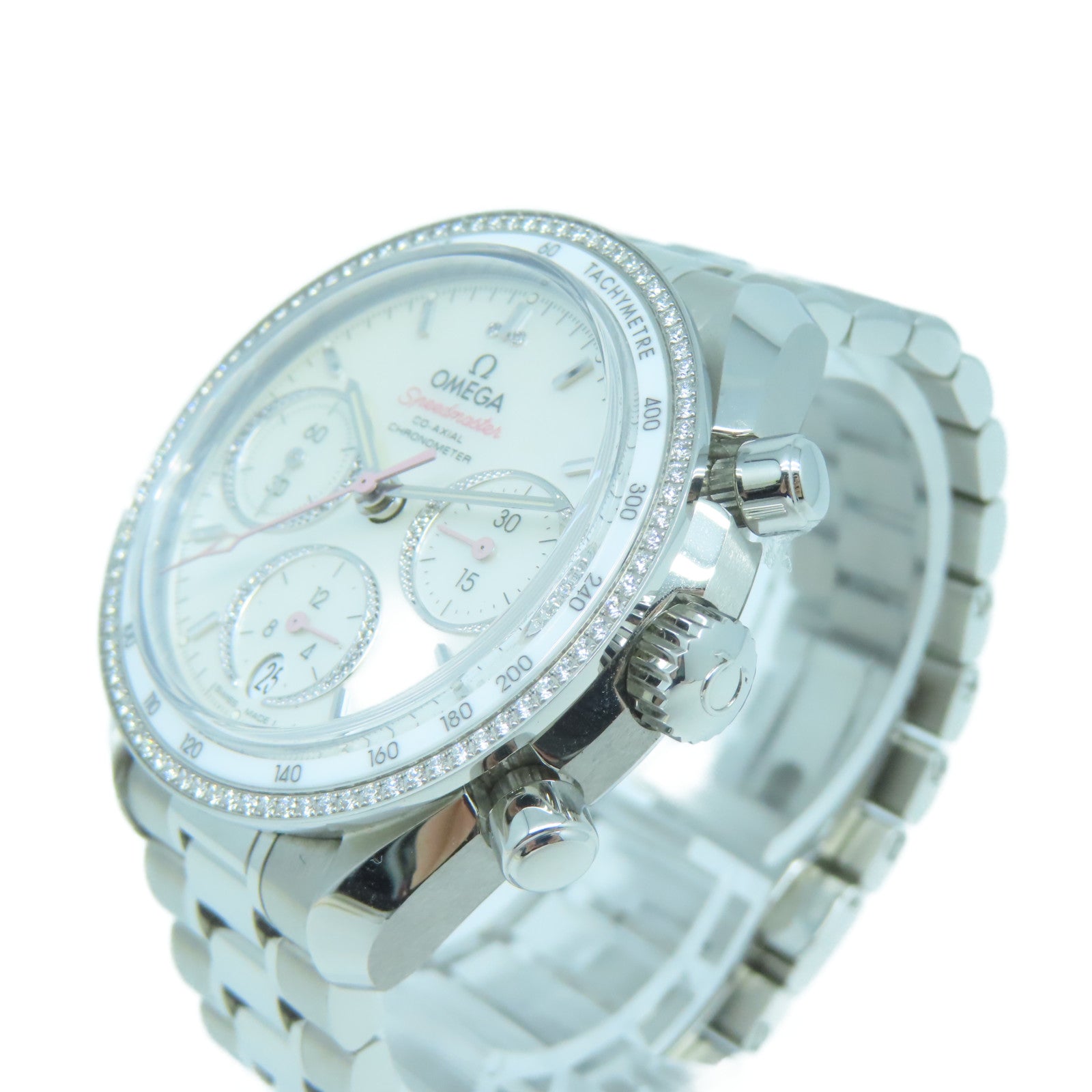 OMEGA 不鏽鋼Speedmaster手錶白色#14.5cm