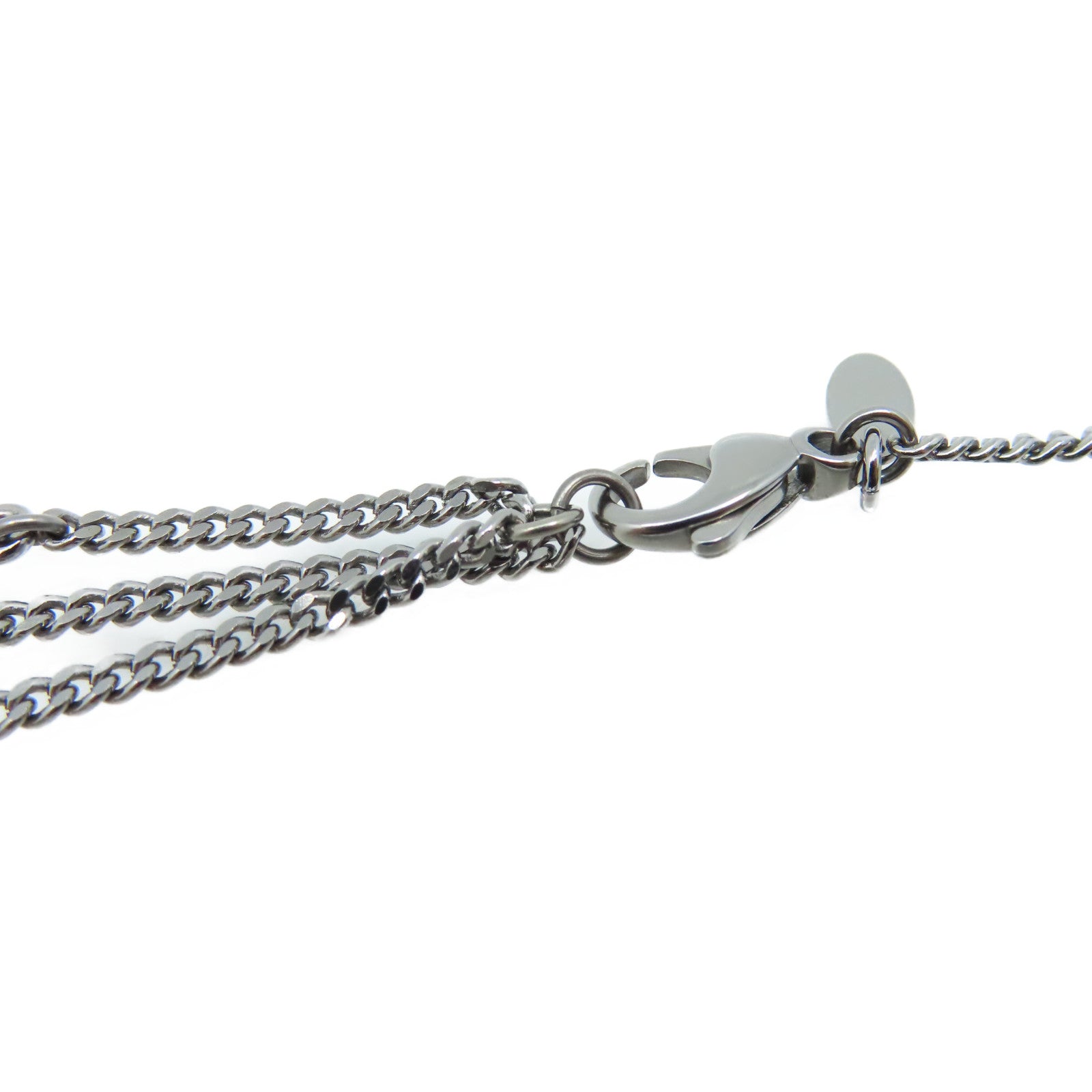CHANEL 金屬/仿珍珠 CC Necklace項鏈銀色/黑色/米白色