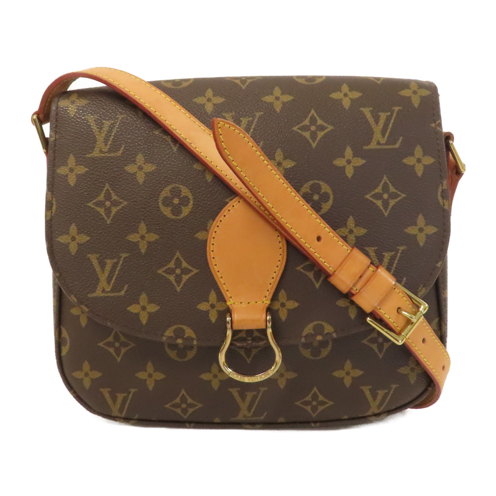 LOUIS VUITTON Monogram Saint Cloud 24金扣肩背袋啡色