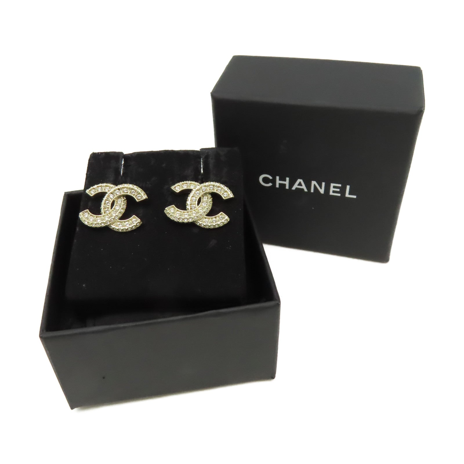 CHANEL 金屬CC Earrings耳環金色