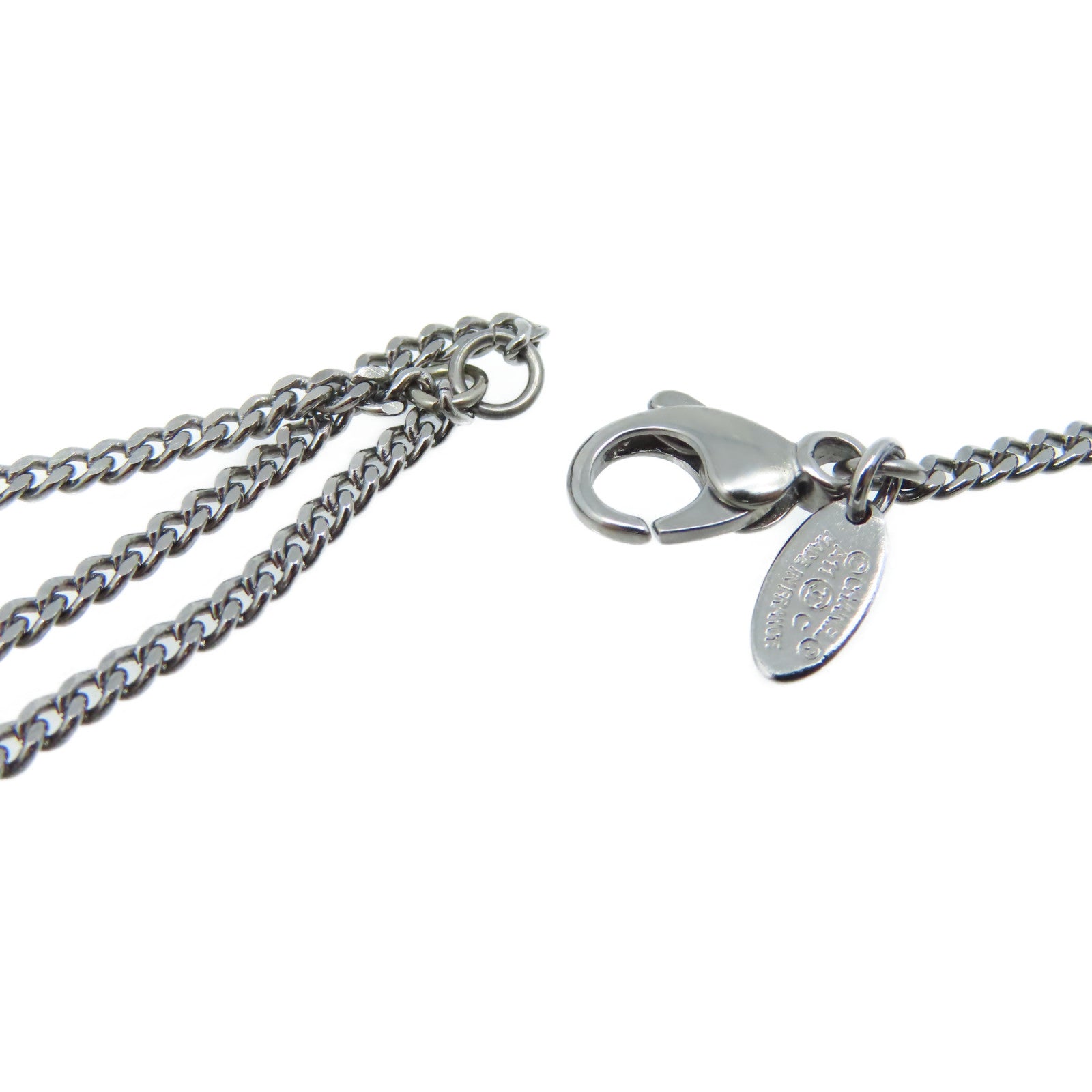 CHANEL 金屬/仿珍珠 CC Necklace項鏈銀色/黑色/米白色