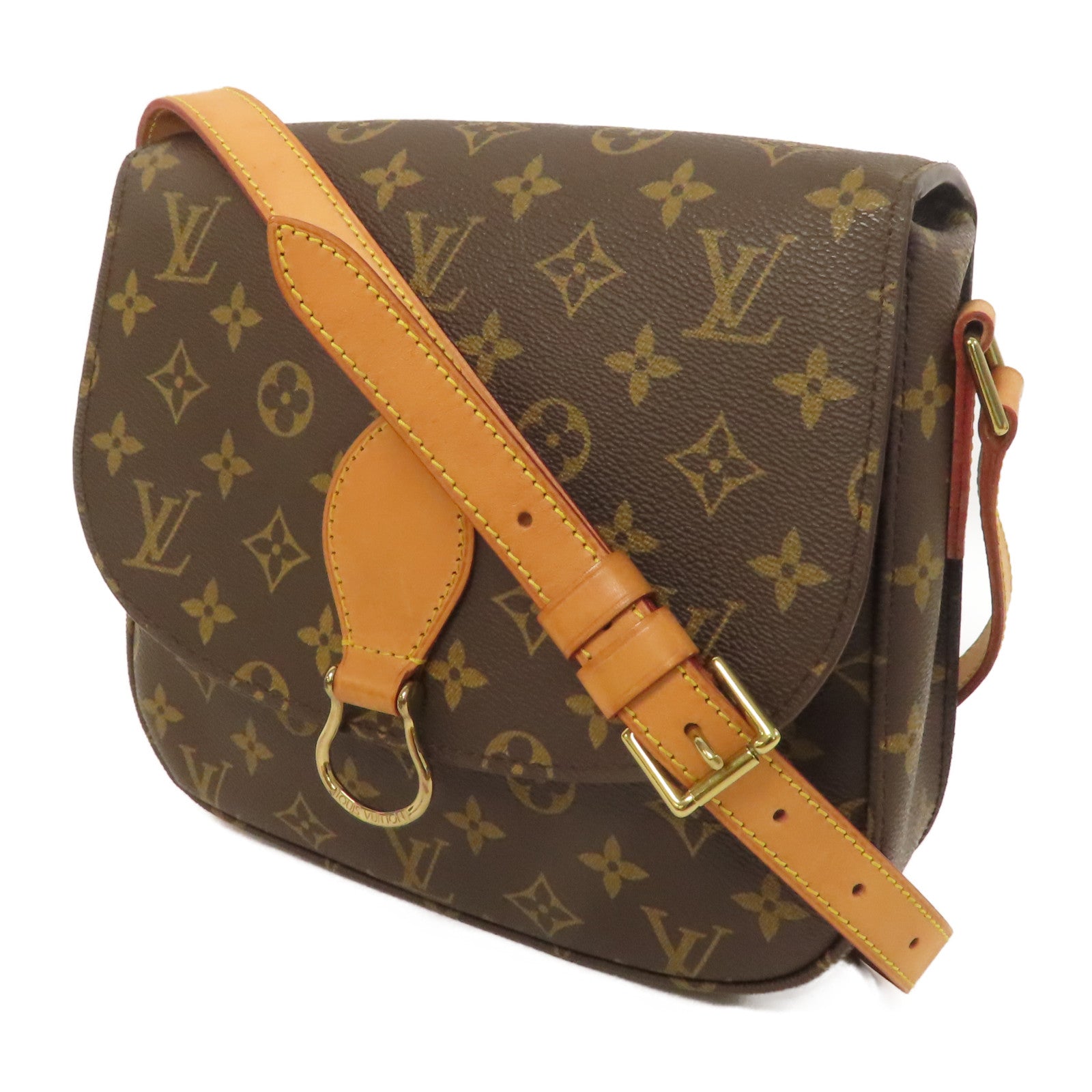 LOUIS VUITTON Monogram Saint Cloud 24金扣肩背袋啡色
