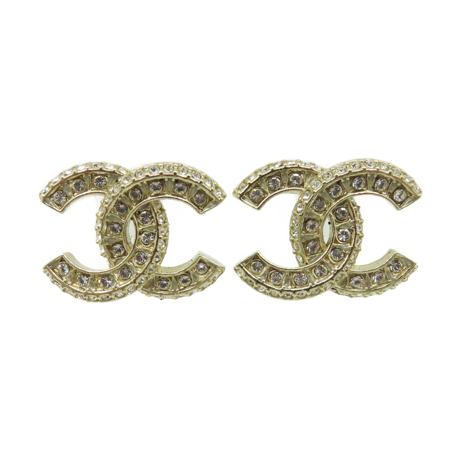 CHANEL 金屬CC Earrings耳環金色