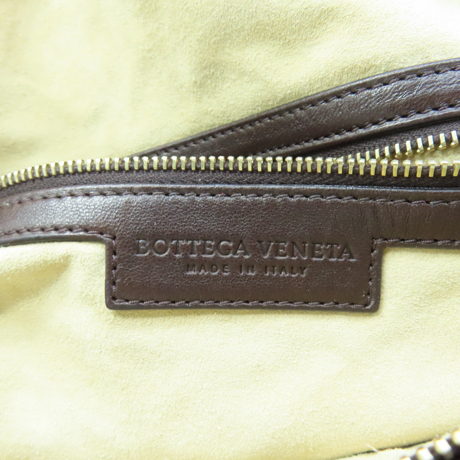 BOTTEGA VENETA 【激減優惠】織紋皮革Shoulder Bag金扣肩背袋啡色