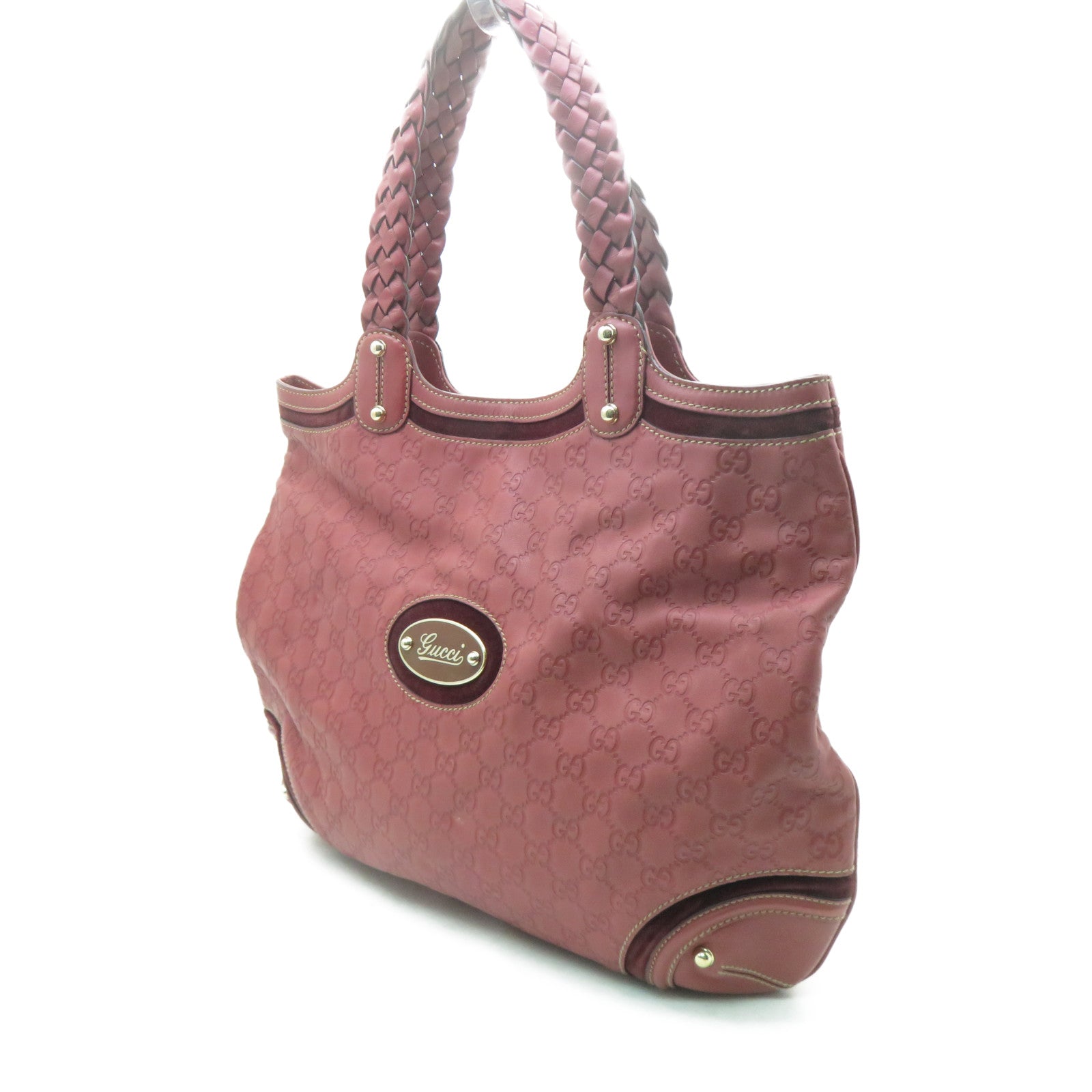 GUCCI 牛皮皮革Shoulder Bag金扣肩背袋紅色
