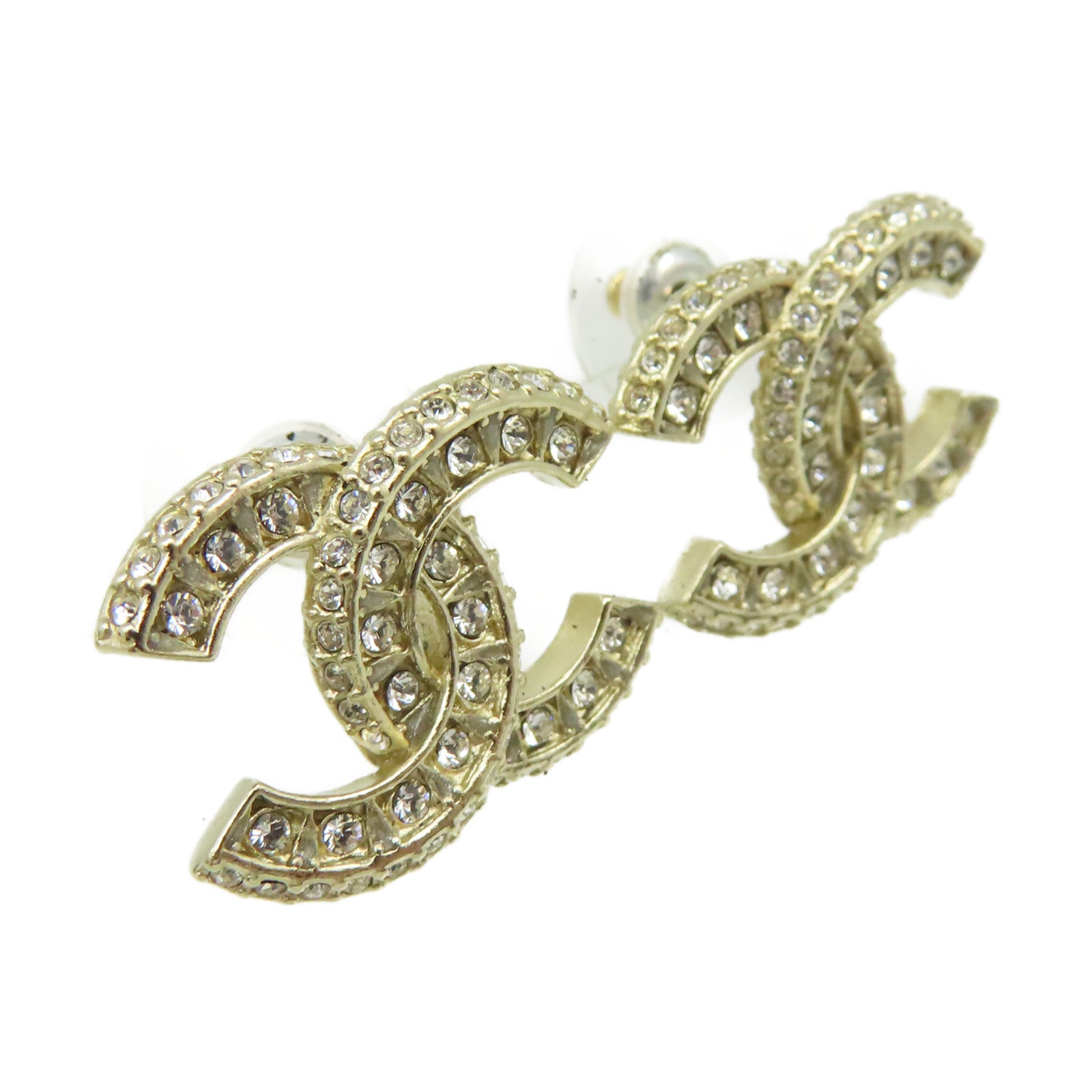 CHANEL 金屬CC Earrings耳環金色