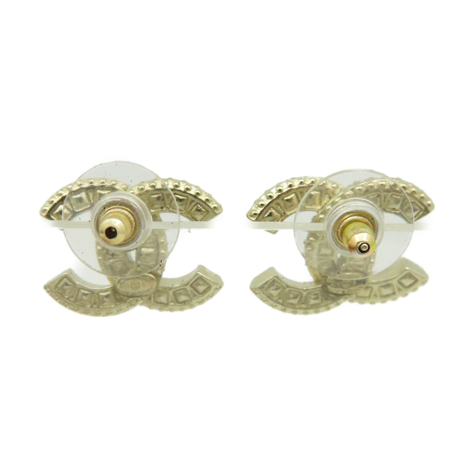 CHANEL 金屬CC Earrings耳環金色