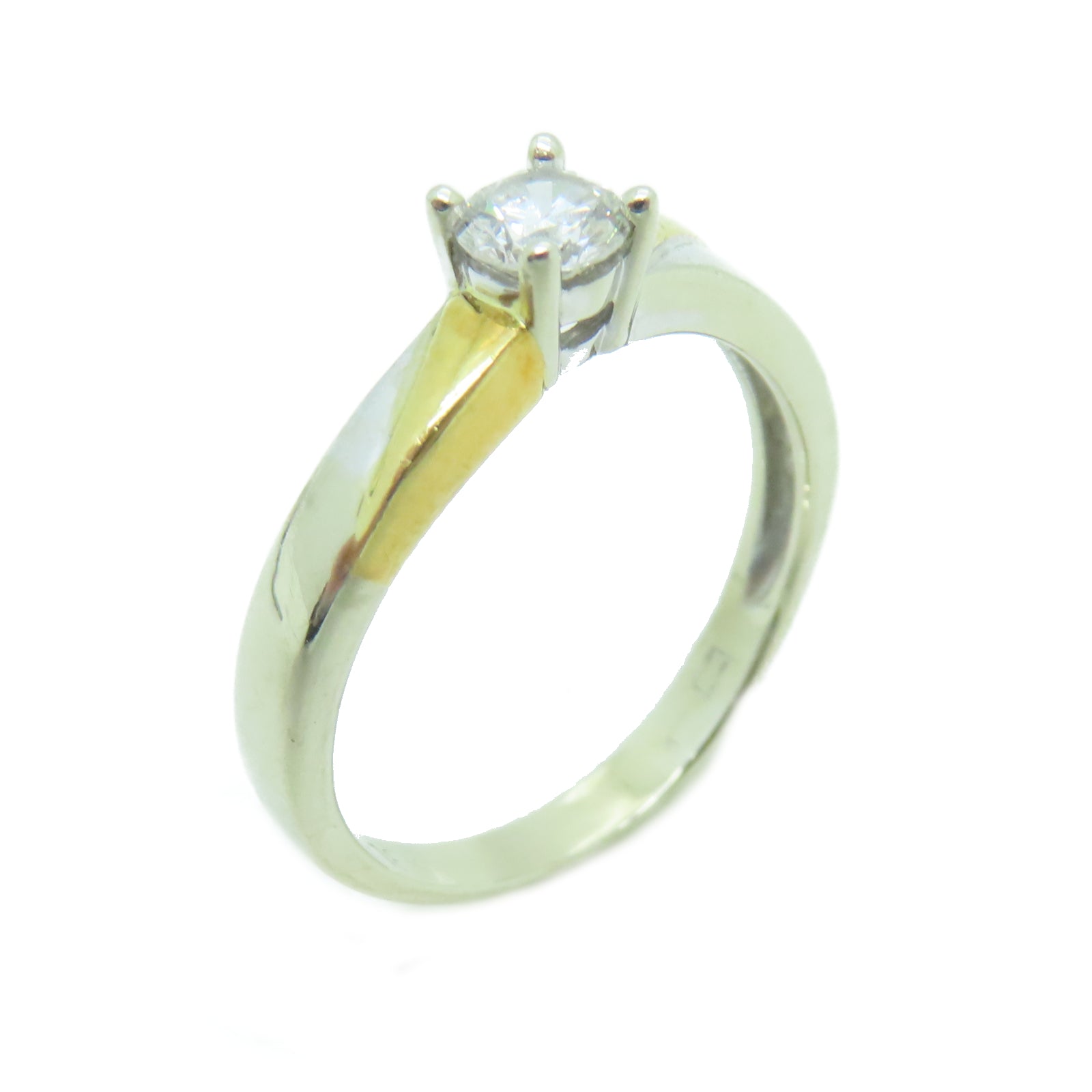 JEWELRY 18K白金Ring 0.34ct钻石戒指US#7