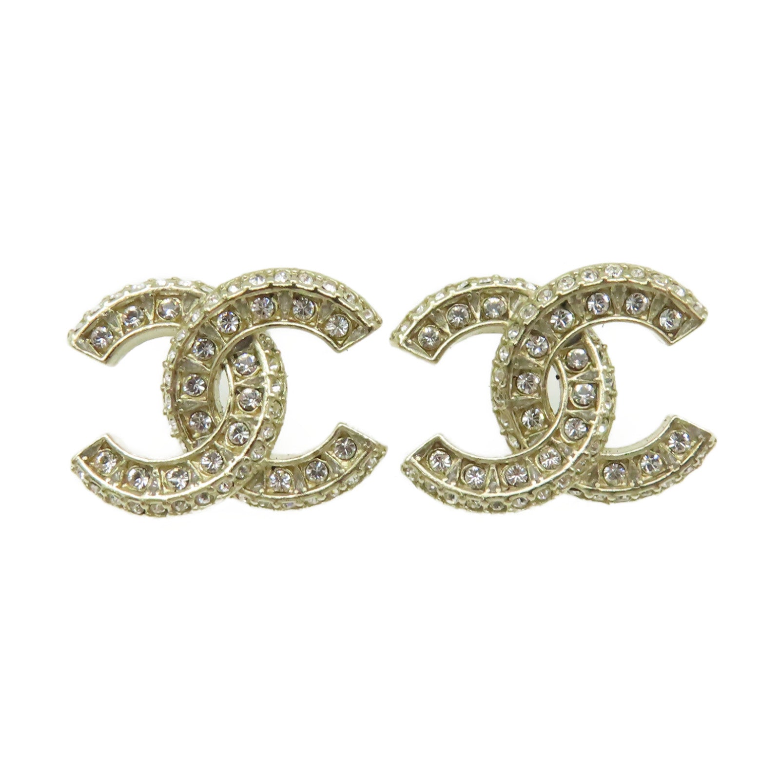 CHANEL 金屬CC Earrings耳環金色