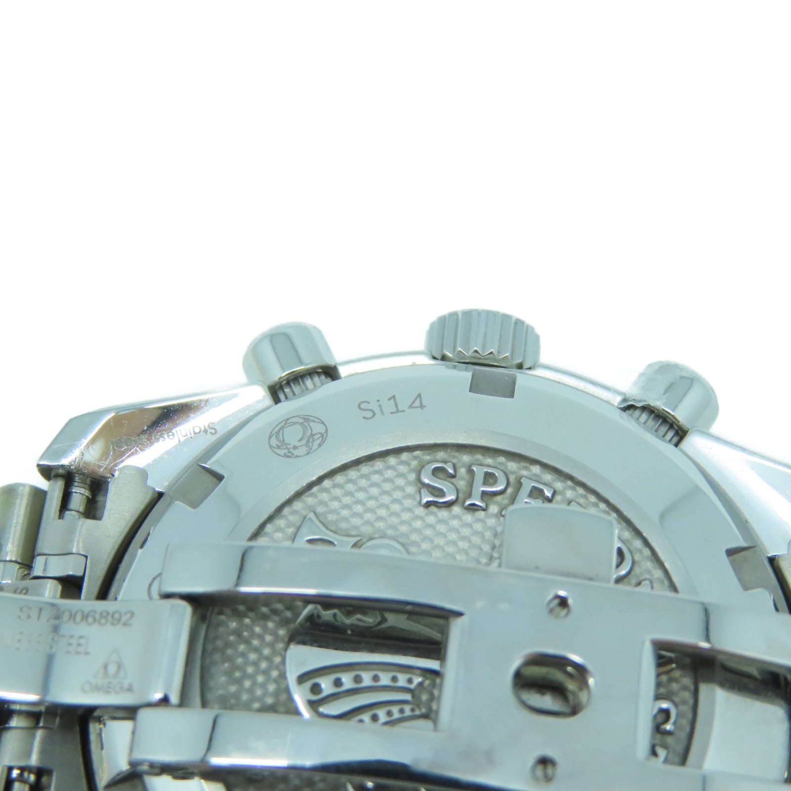 OMEGA 不鏽鋼Speedmaster手錶白色#14.5cm