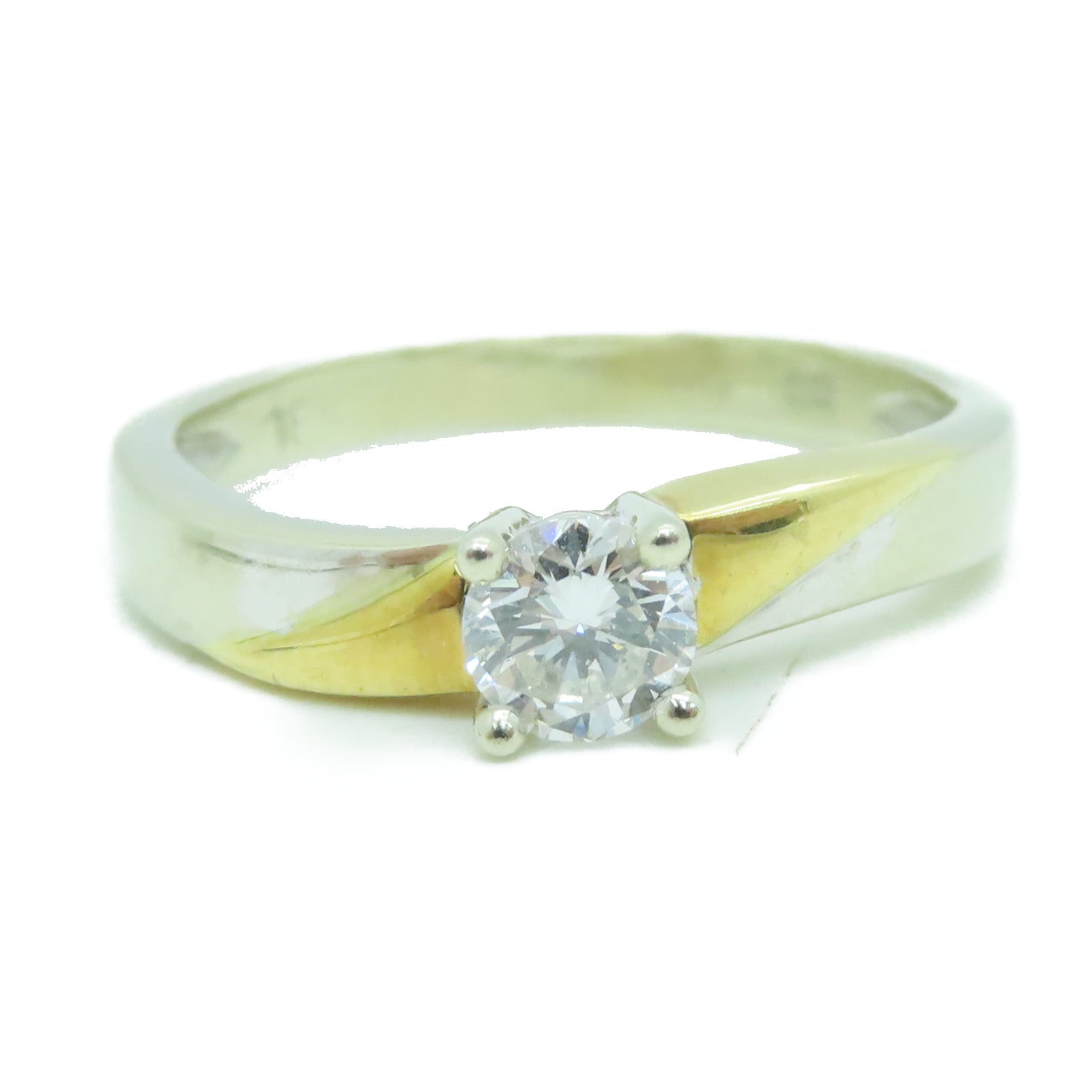 JEWELRY 18K白金Ring 0.34ct钻石戒指US#7