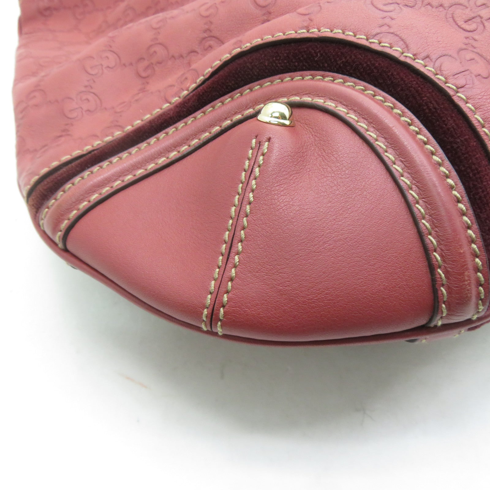 GUCCI 牛皮皮革Shoulder Bag金扣肩背袋紅色