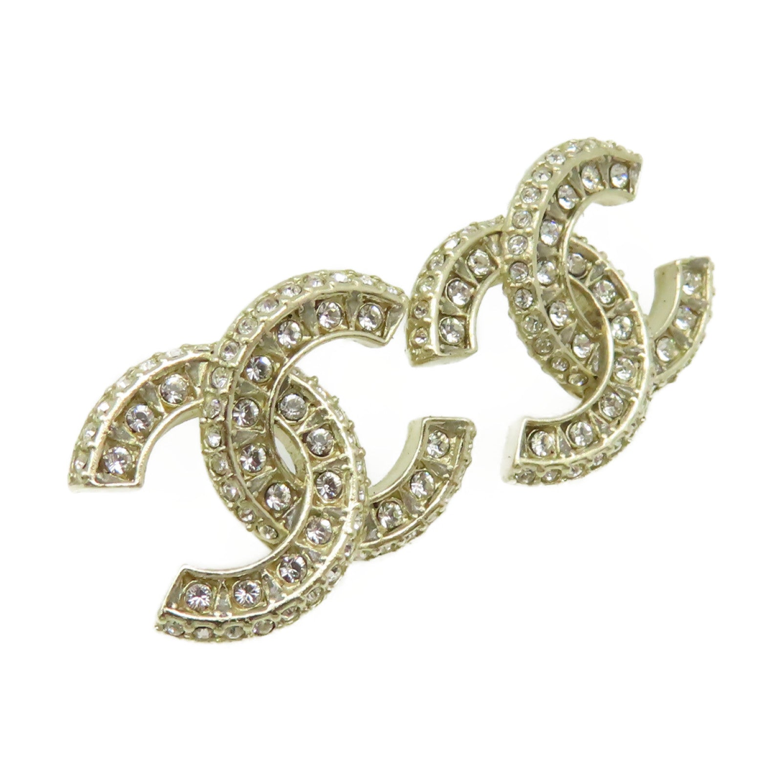 CHANEL 金屬CC Earrings耳環金色