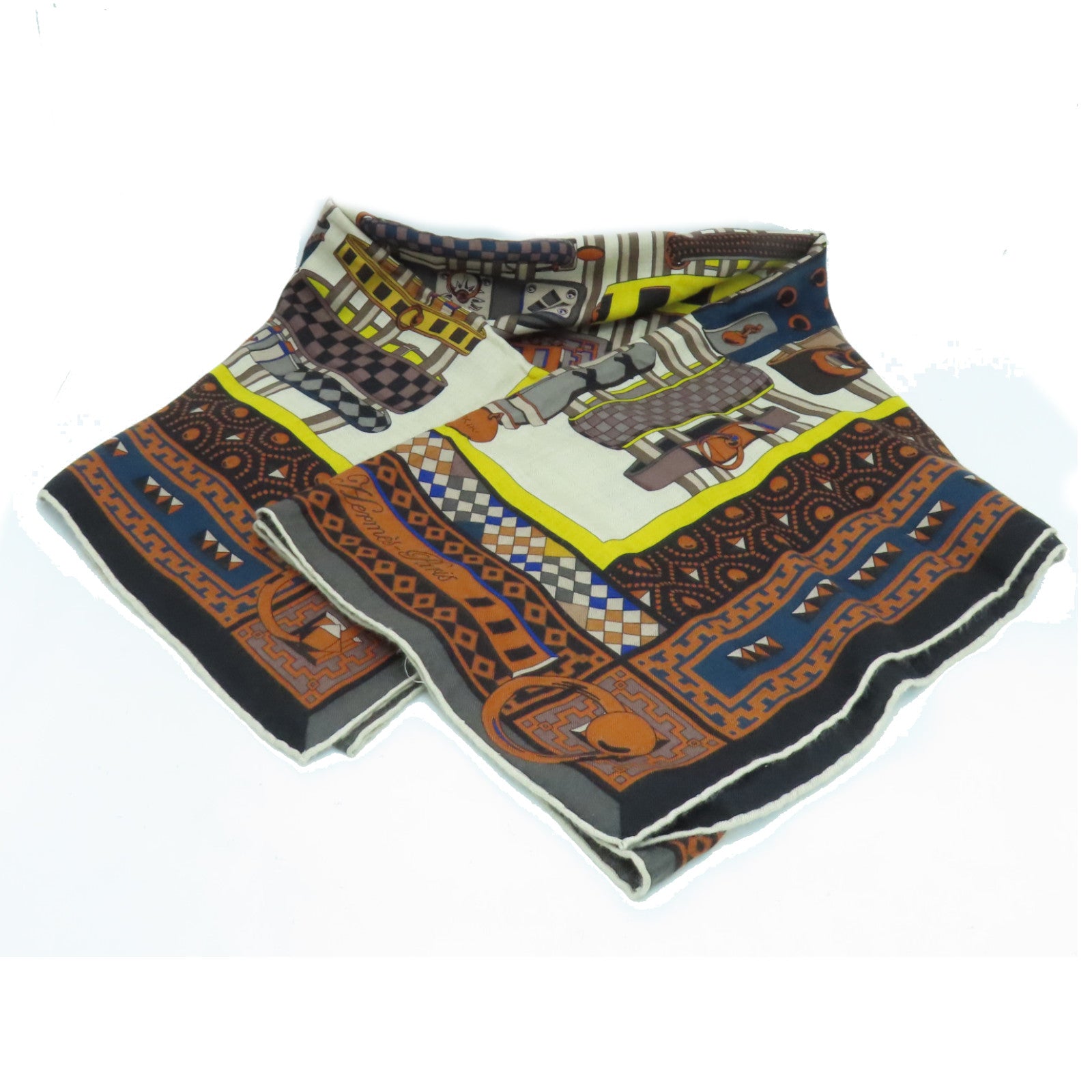 HERMES Cashmere Silk Scarf 140x140 Multicolor