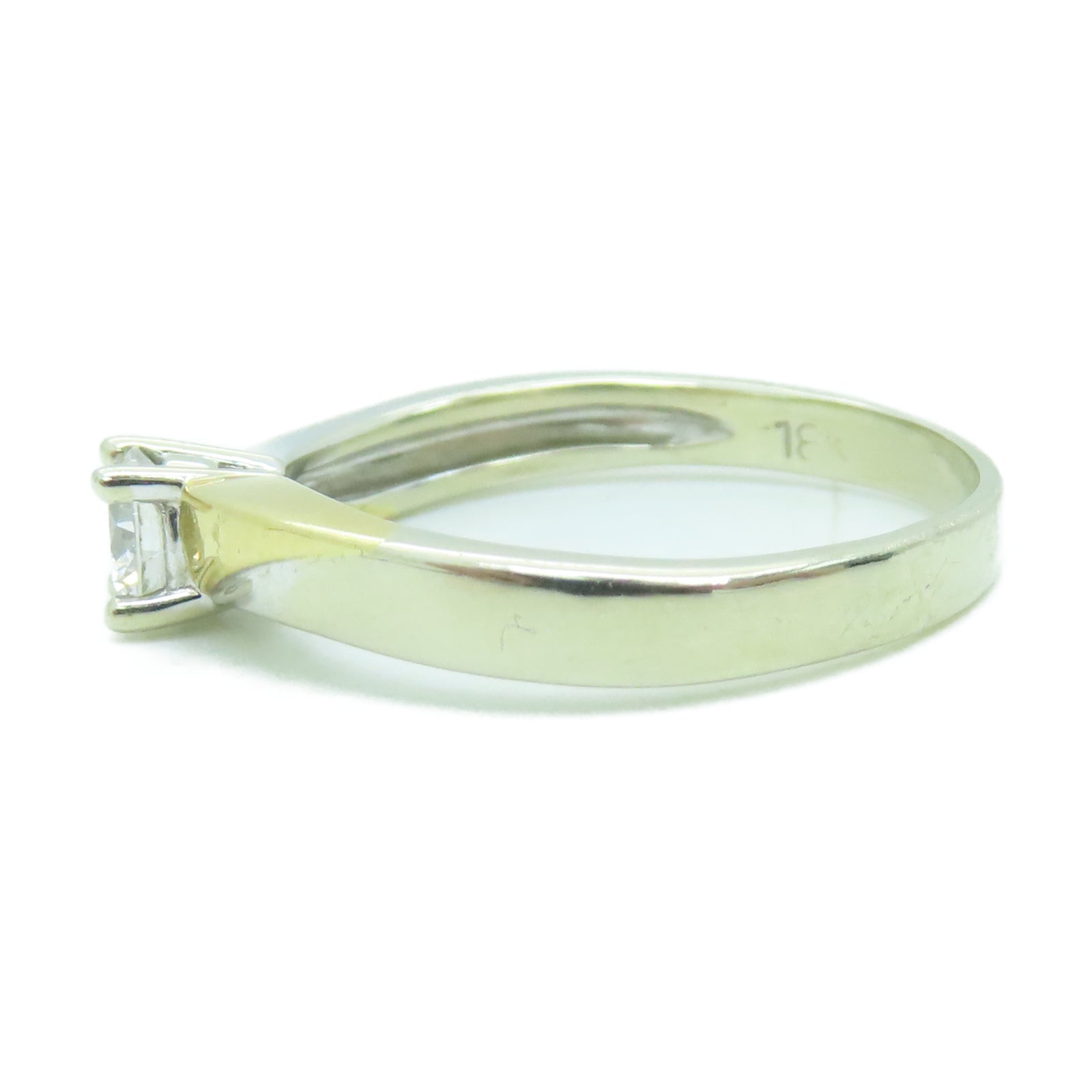 JEWELRY 18K白金Ring 0.34ct钻石戒指US#7
