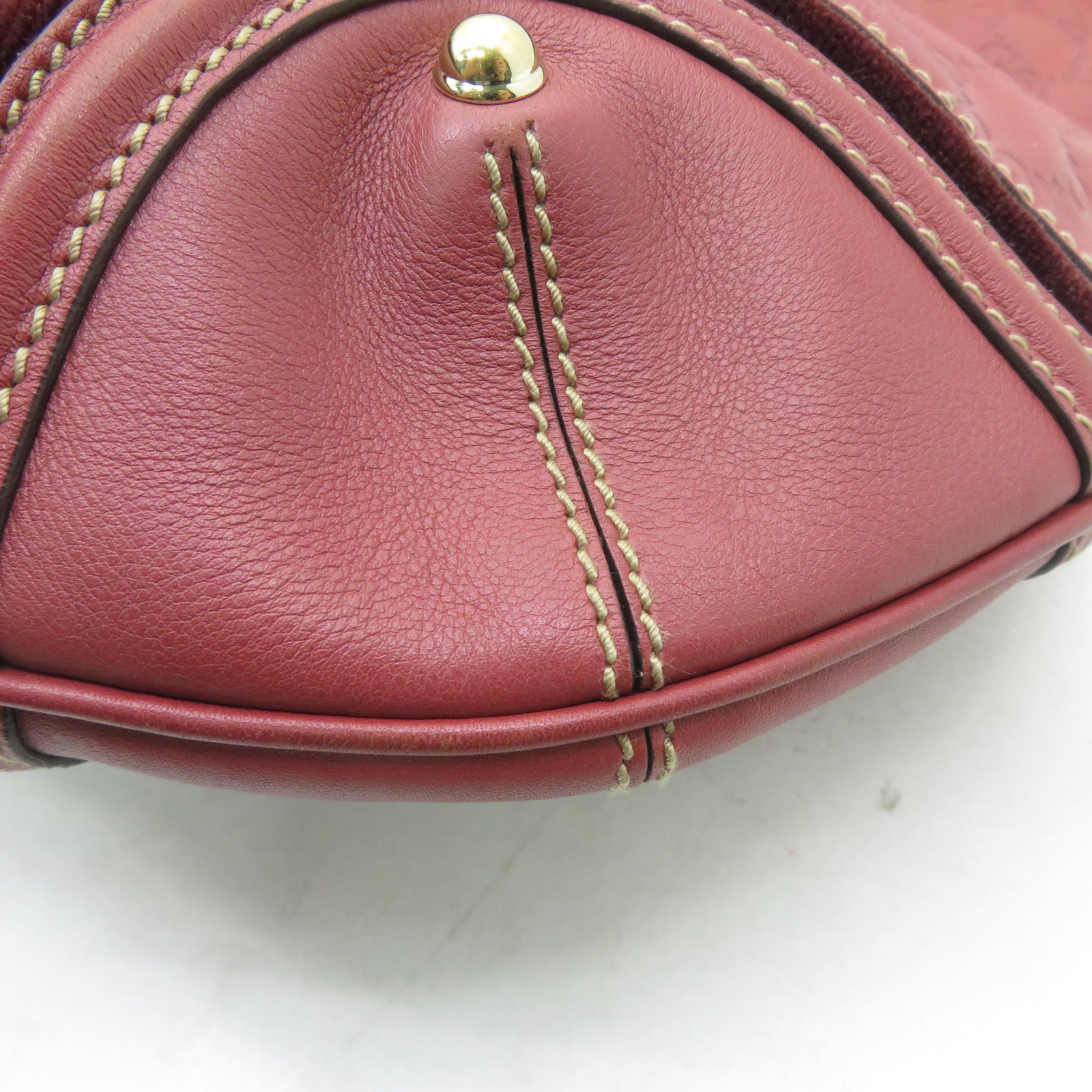 GUCCI 牛皮皮革Shoulder Bag金扣肩背袋紅色