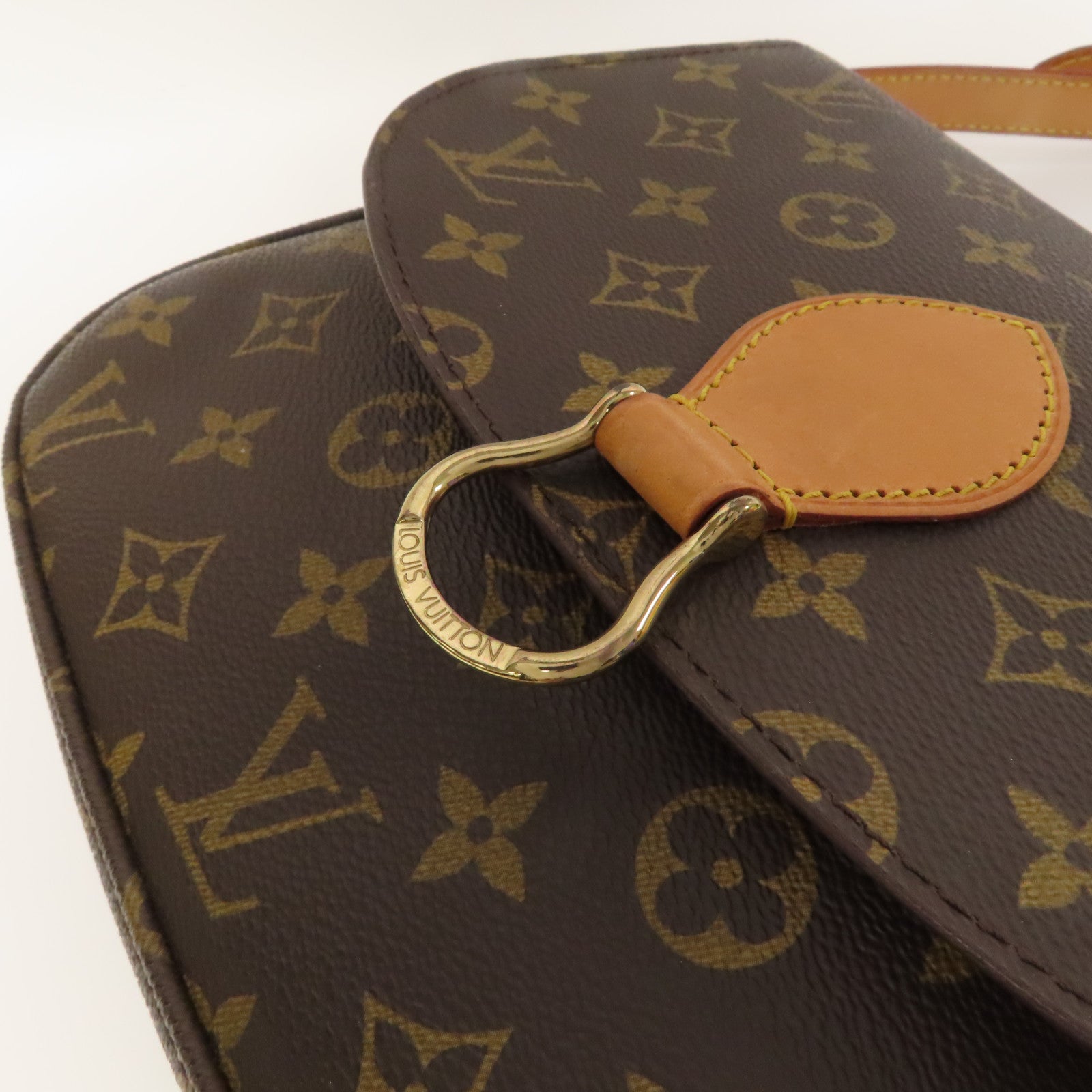 LOUIS VUITTON Monogram Saint Cloud 24金扣肩背袋啡色
