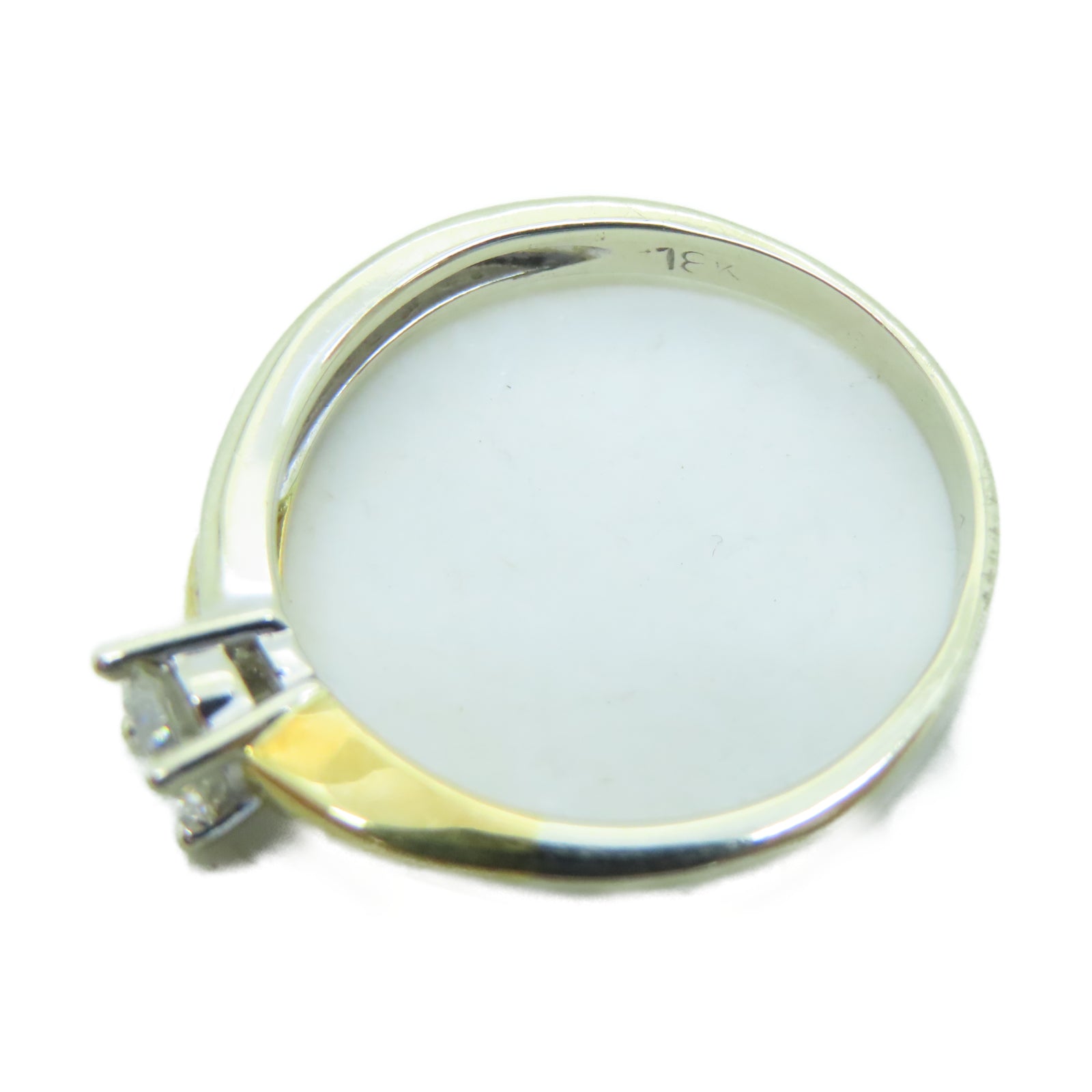JEWELRY 18K白金Ring 0.34ct钻石戒指US#7